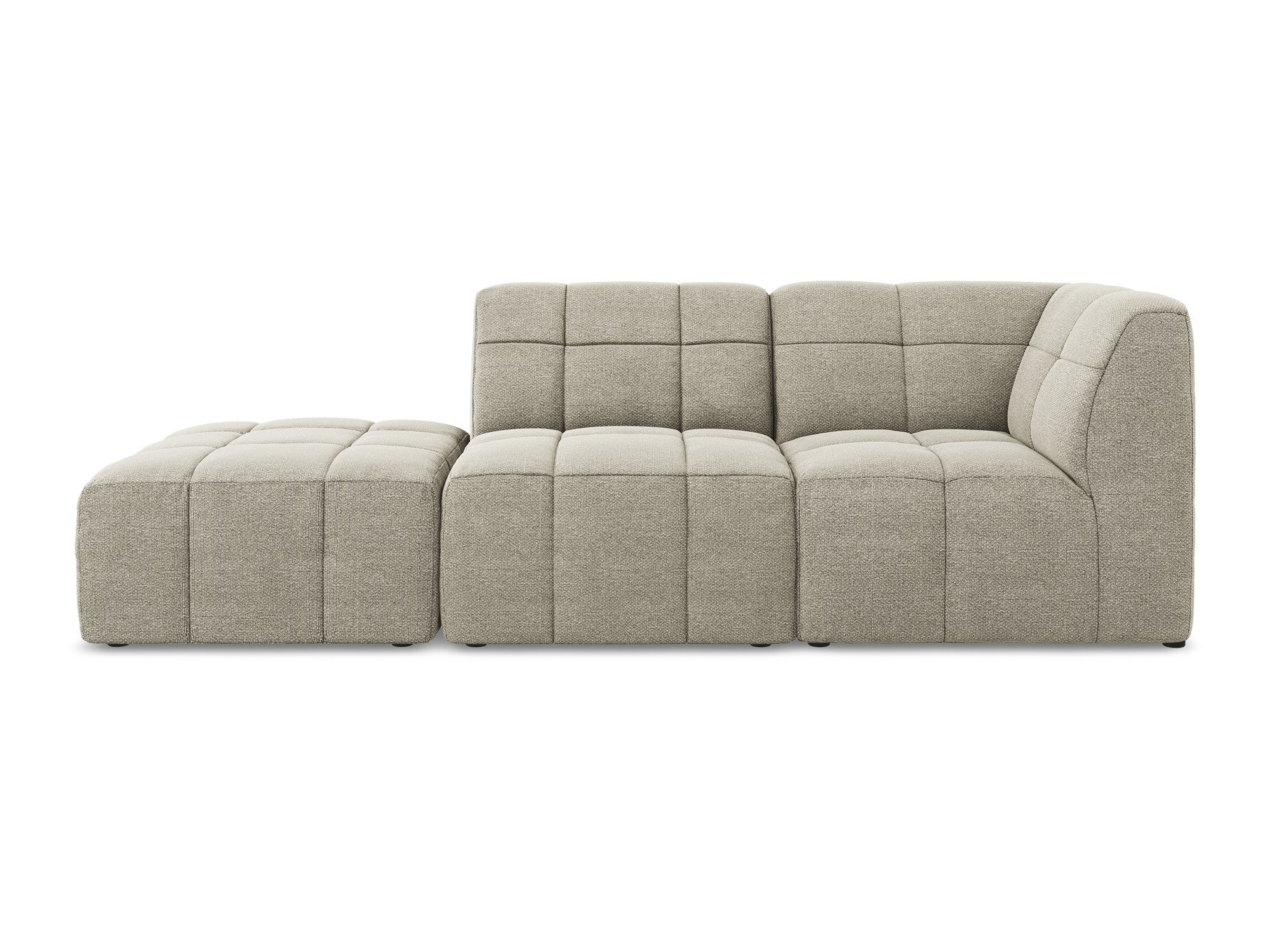 Modulares Sofa mit offener rechter Seite, 3-Sitzer ALOHA taupe Boucle