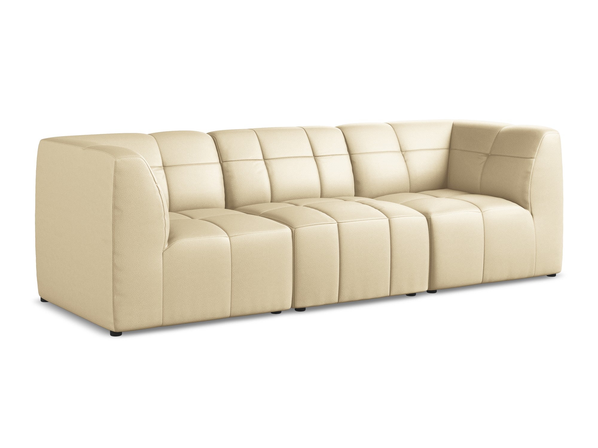 3-seater modular sofa ALOHA beige eco-leather