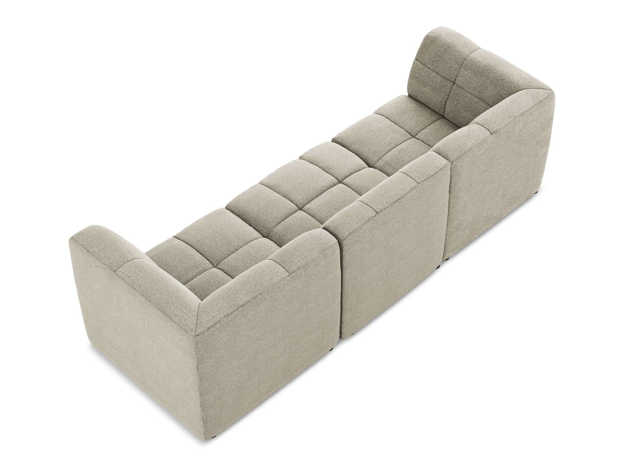 3-seater modular sofa ALOHA taupe boucle