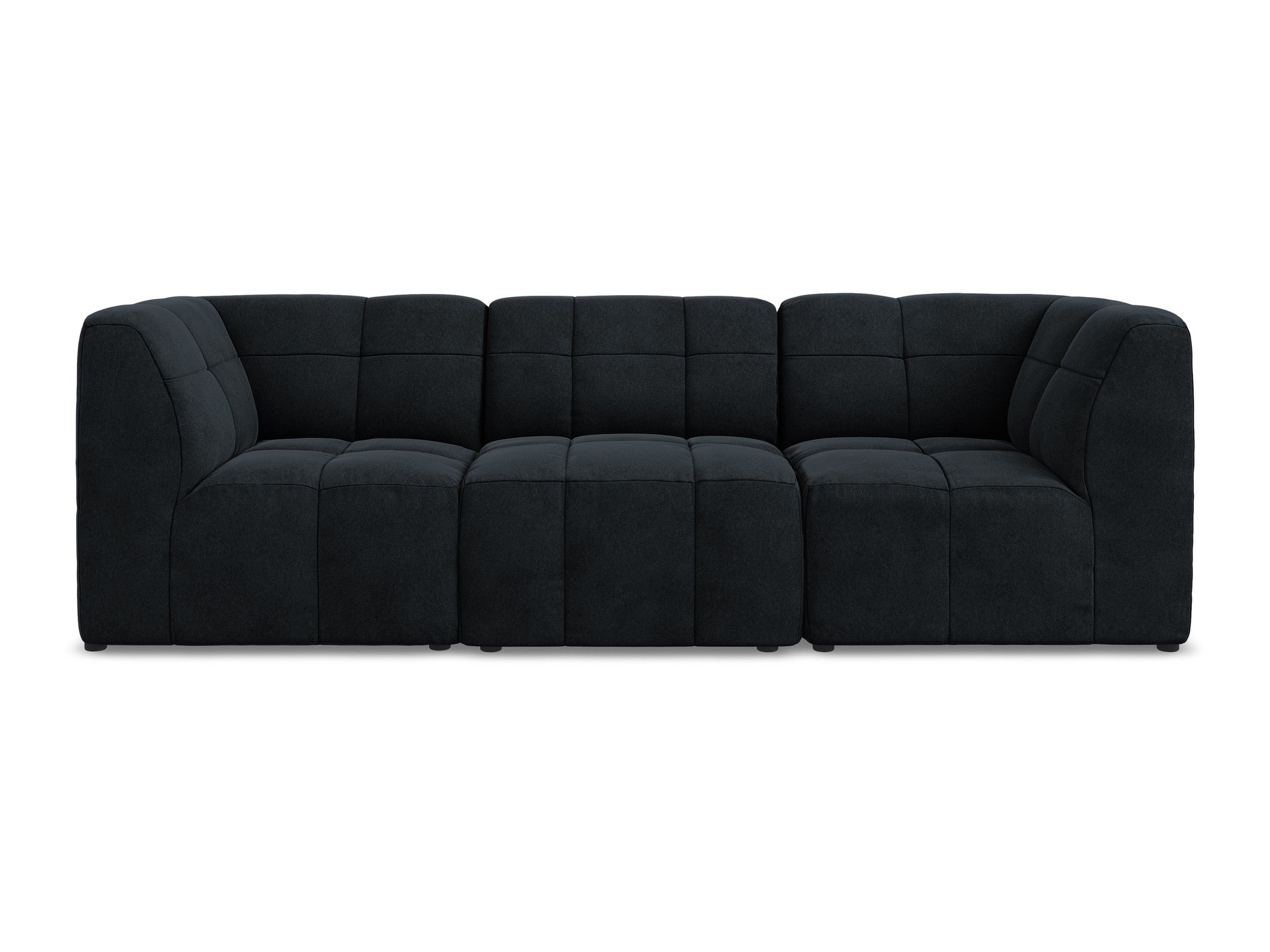 Modulares Samtsofa für 3 Personen ALOHA in königsblau