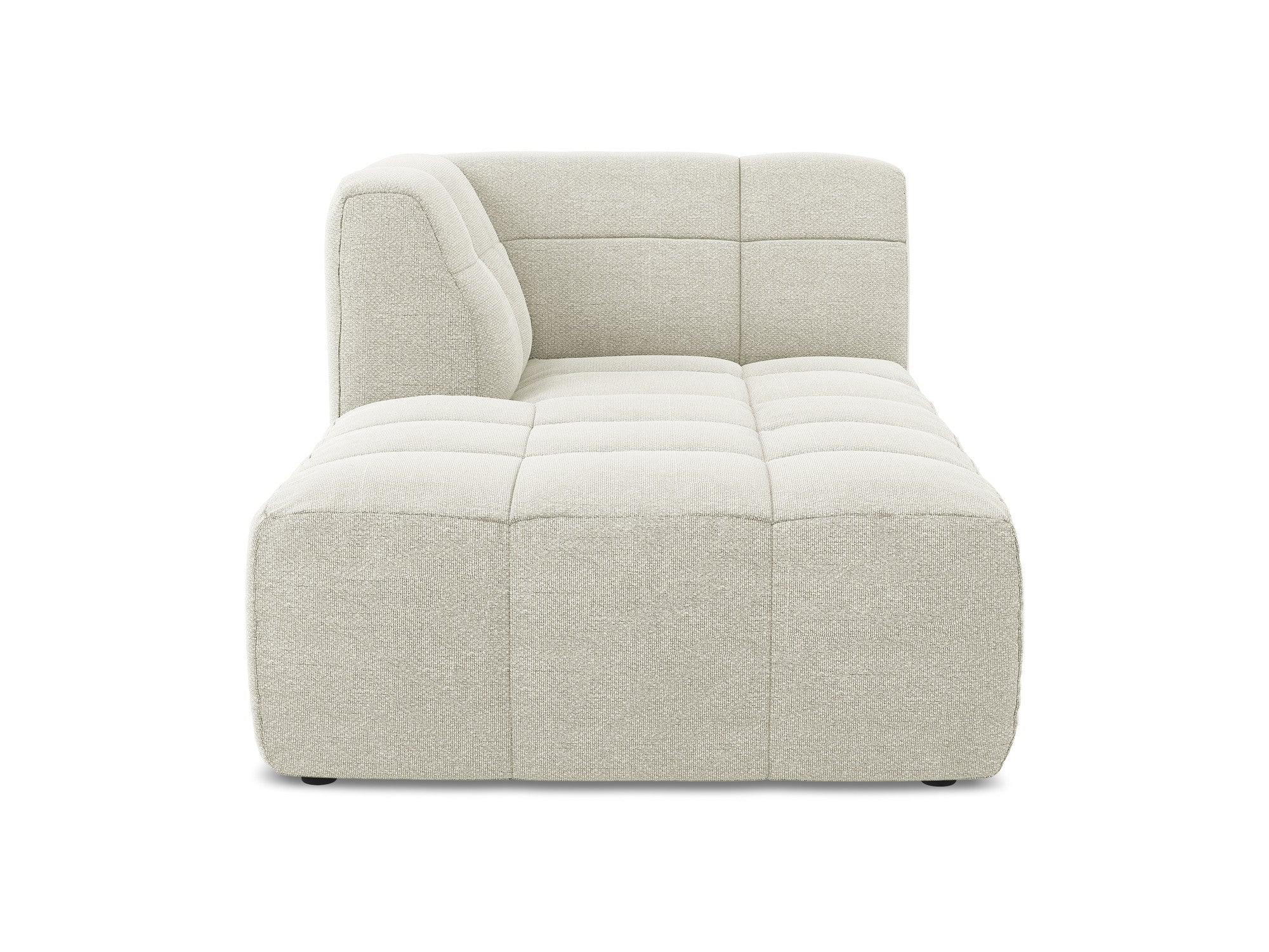 Left-facing ALOHA chaise lounge in sandy boucle