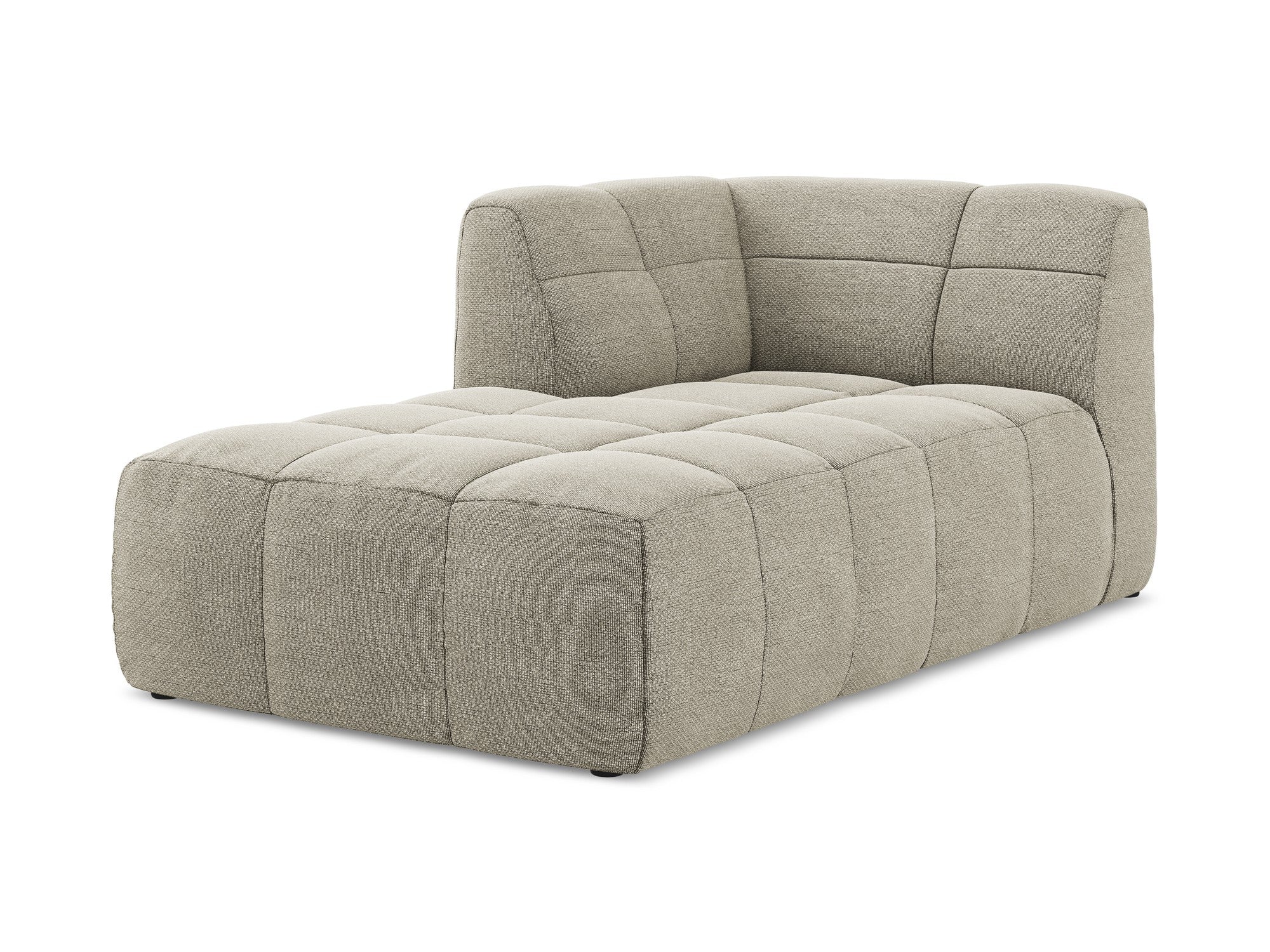 Left-facing ALOHA taupe boucle chaise longue