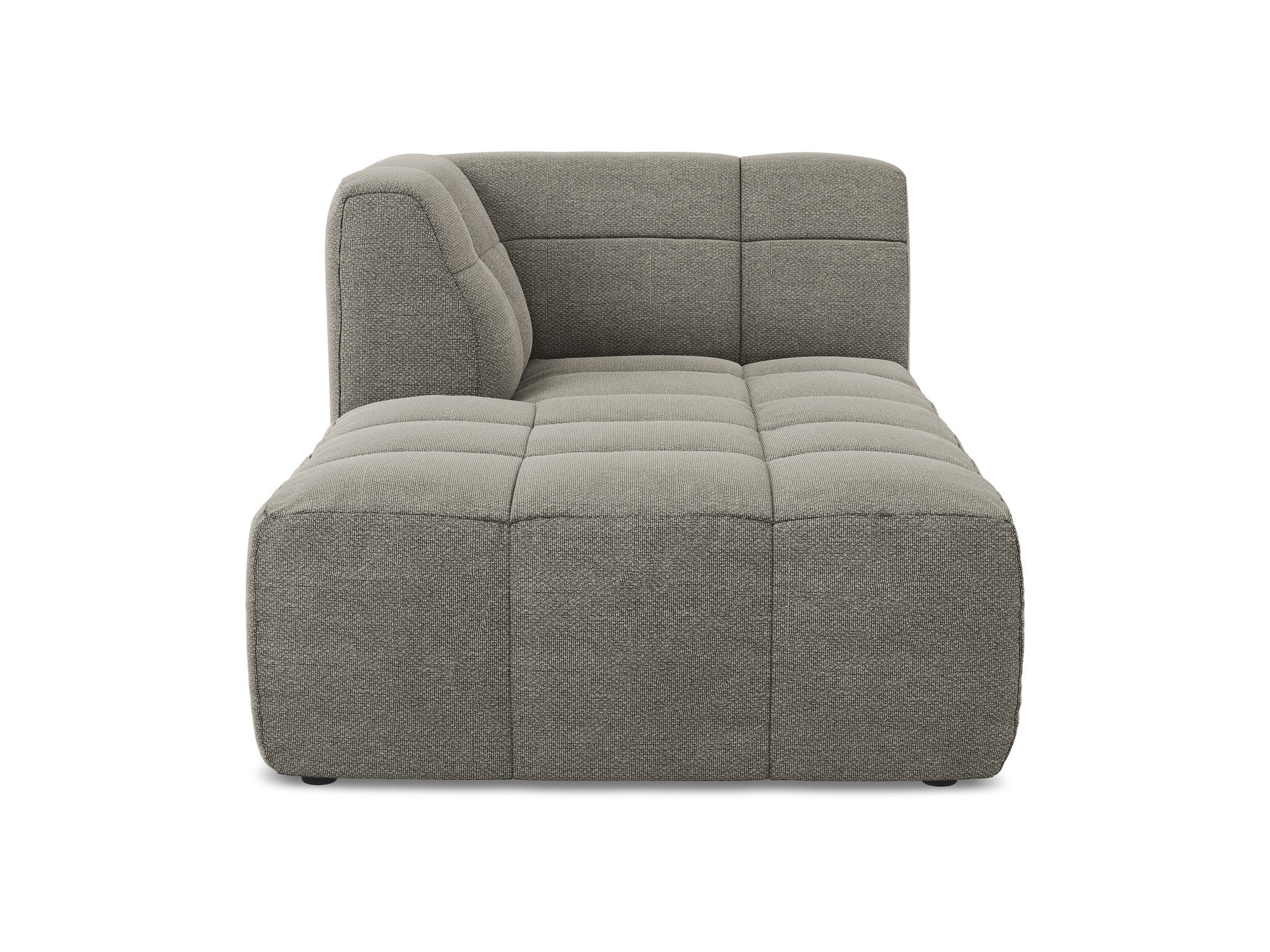 Left-facing ALOHA chaise lounge in gray boucle
