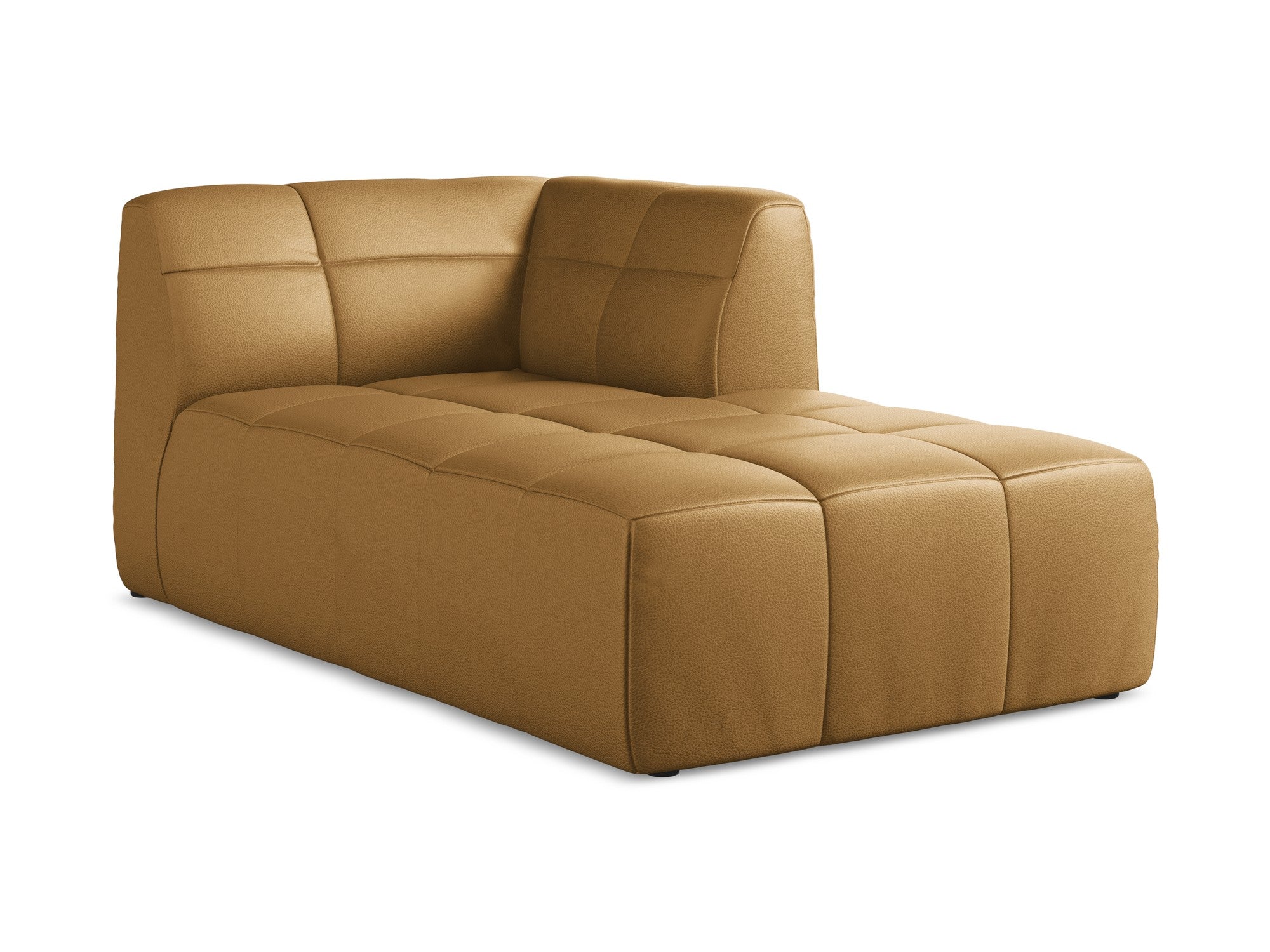 Right-facing chaise lounge ALOHA caramel eco-leather