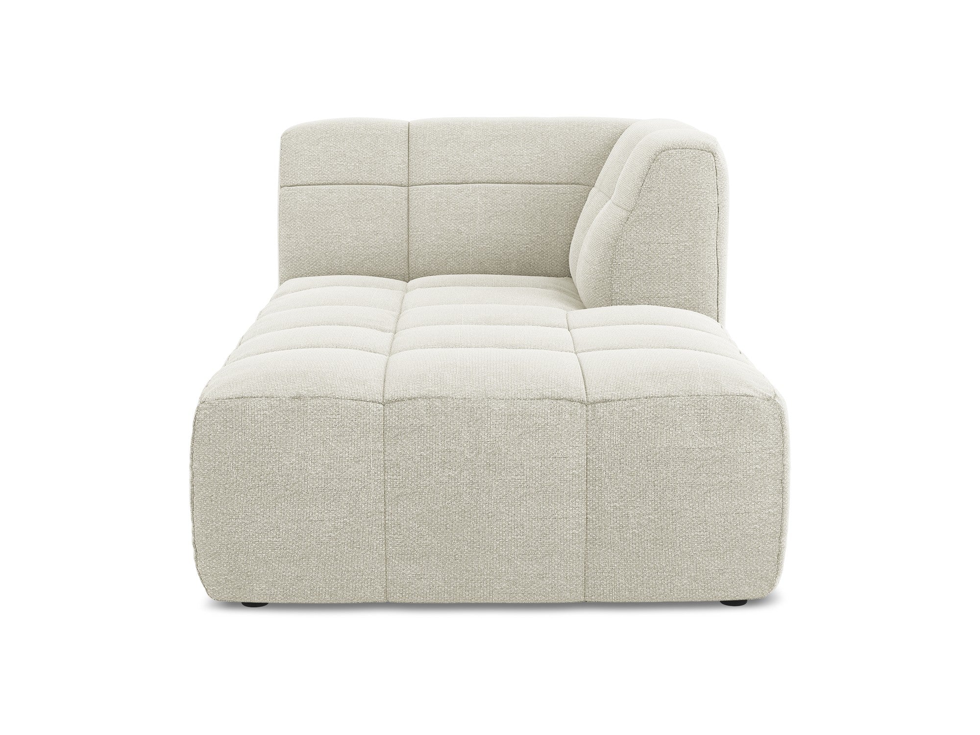 Rechtsseitiger Szezlong ALOHA in sandfarbener Boucle