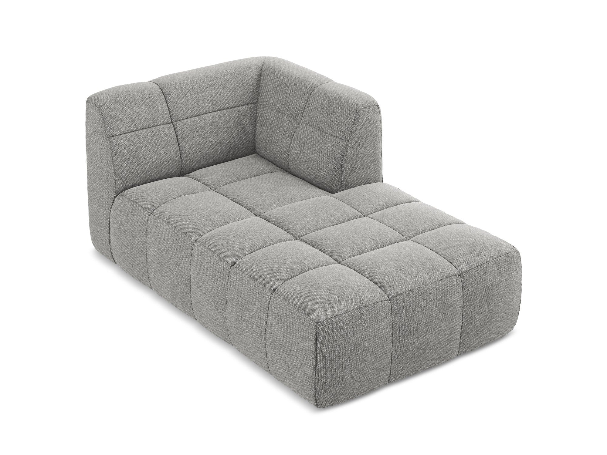 Rechtsseitiger Szezlong ALOHA hellgrau Boucle