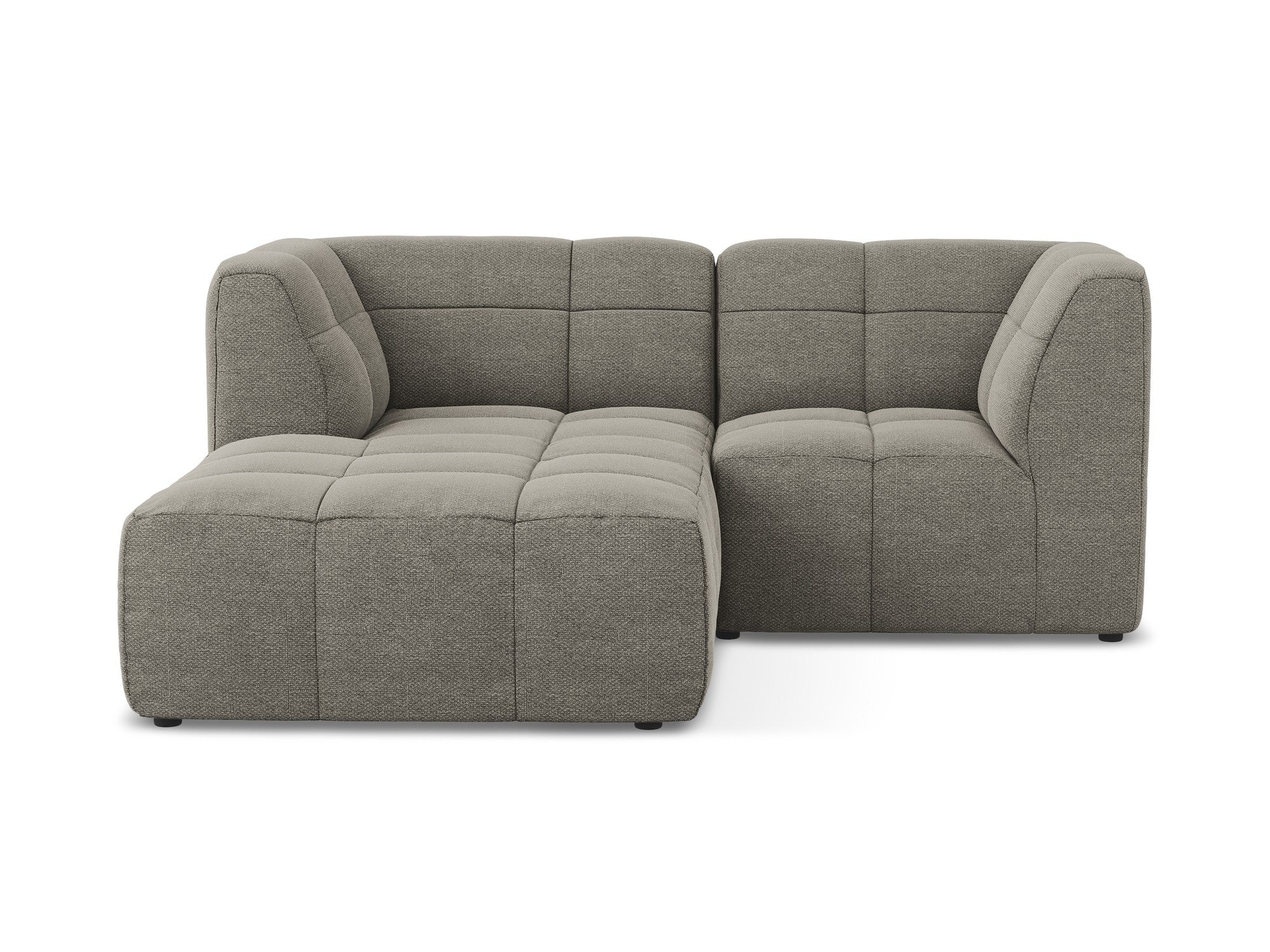 Modularer linksseitiger 2-Sitzer ALOHA in grauem Boucle