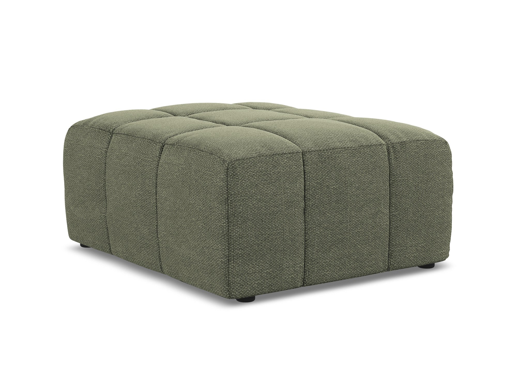 Pouf / module ALOHA olive boucle
