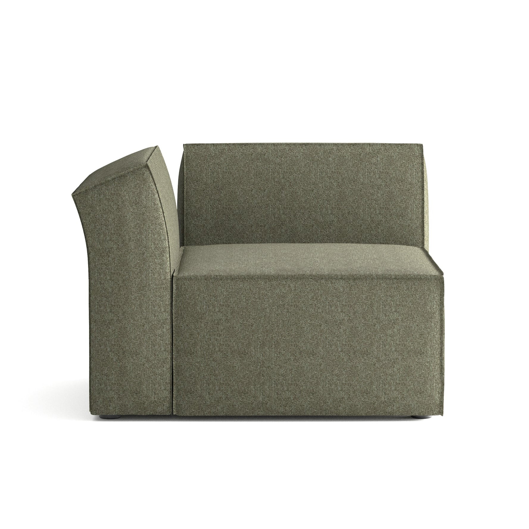 Modulares Sofa ANDO - linkes Modul in Grün