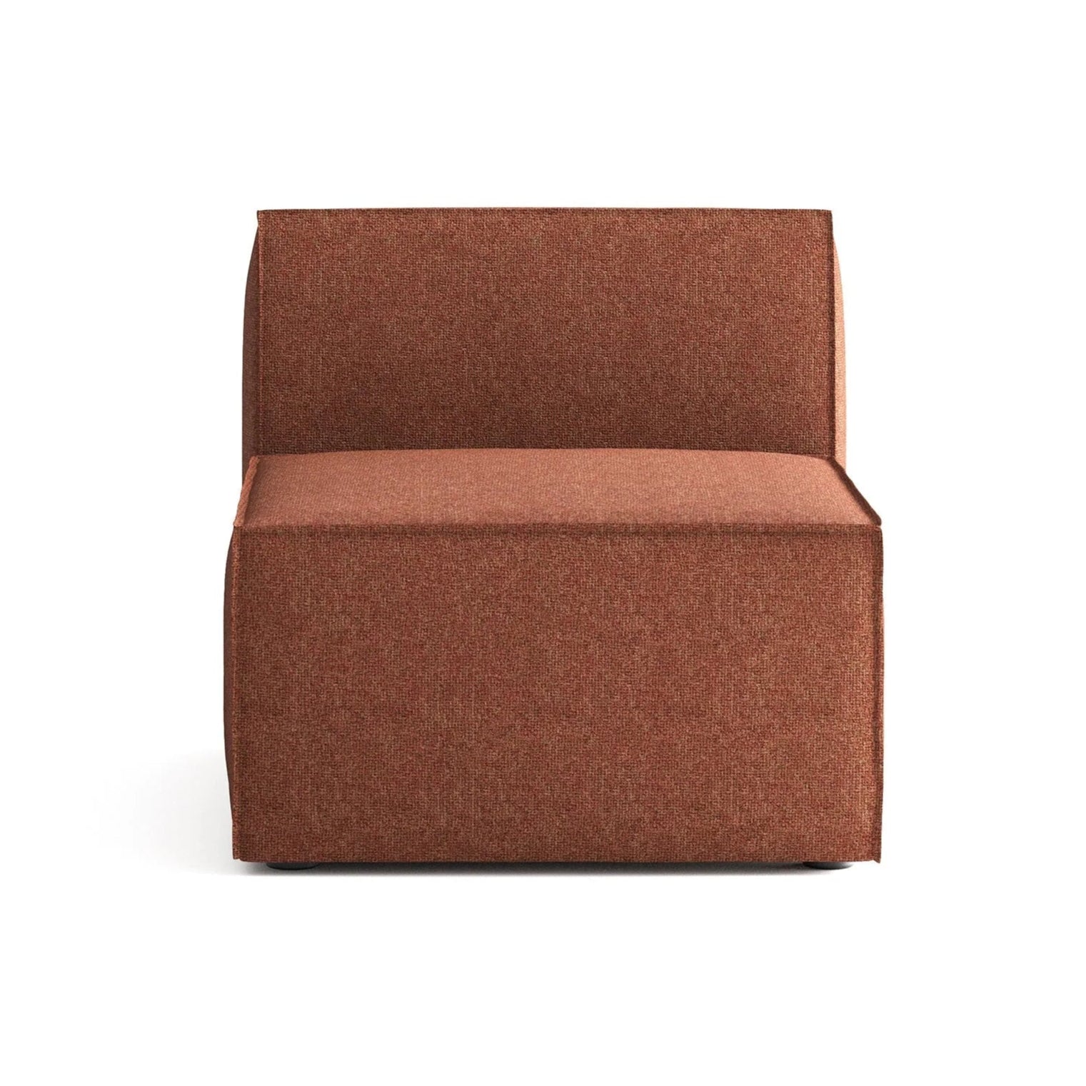 Modulsofa ANDO - mittleres Element rostrot