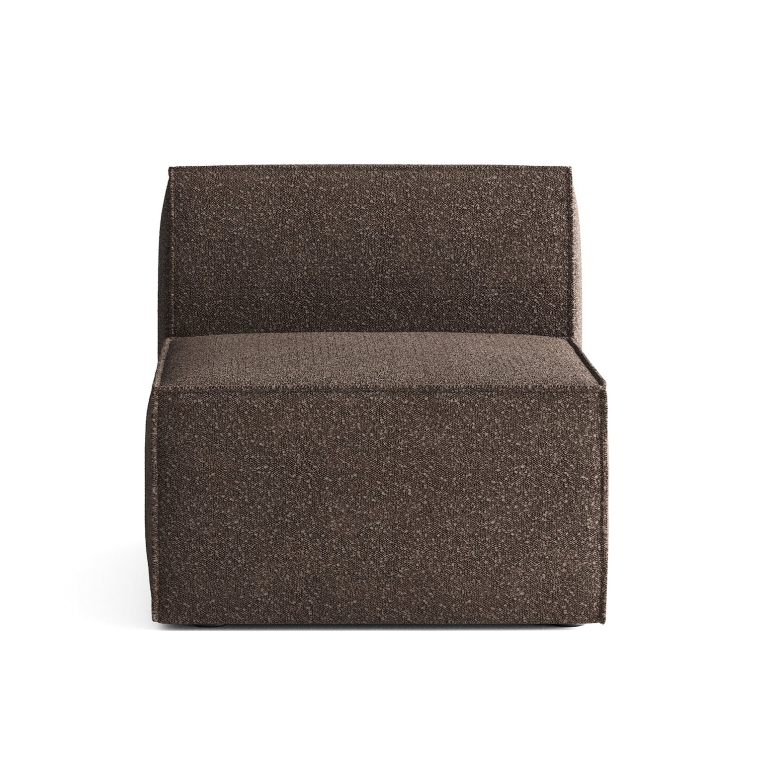 Modulsofa ANDO - mittleres Element braunes Boucle