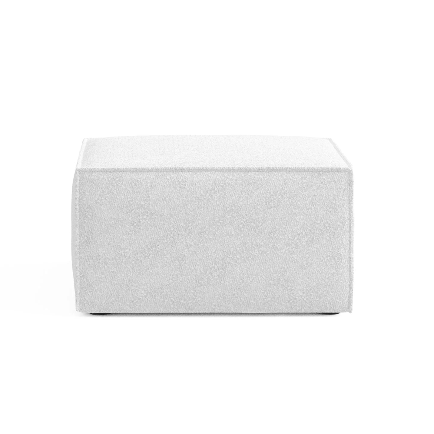 Modulsofa ANDO - hellgrauer Boucle-Hocker
