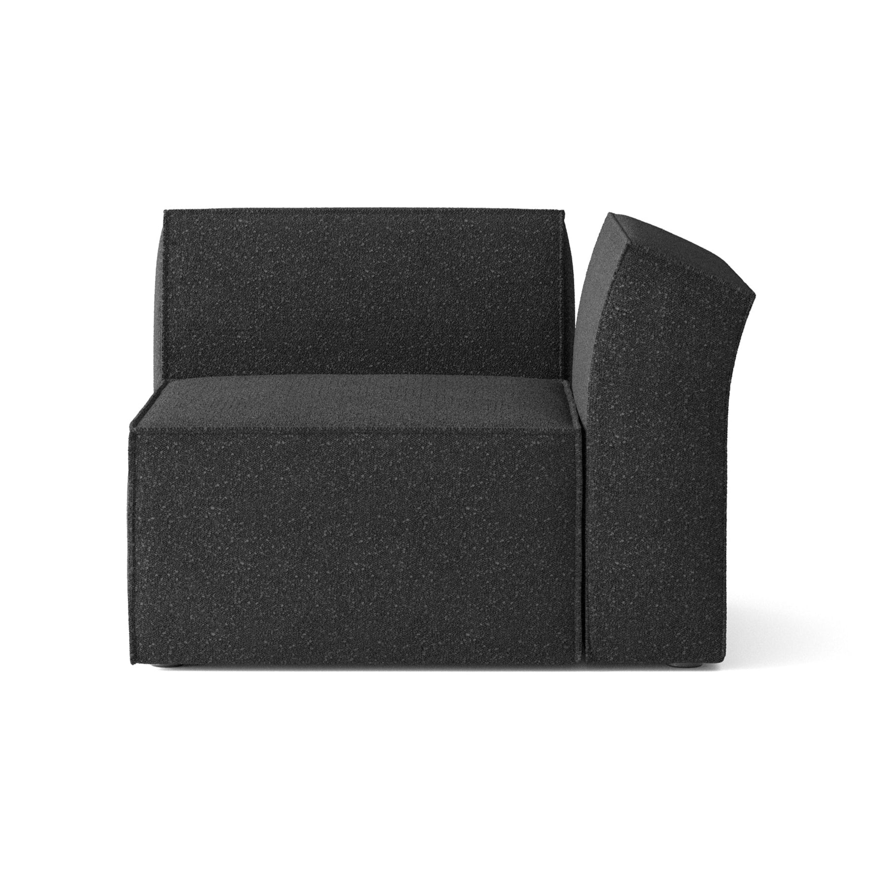Modulsofa ANDO - rechtes Modul schwarzes Boucle