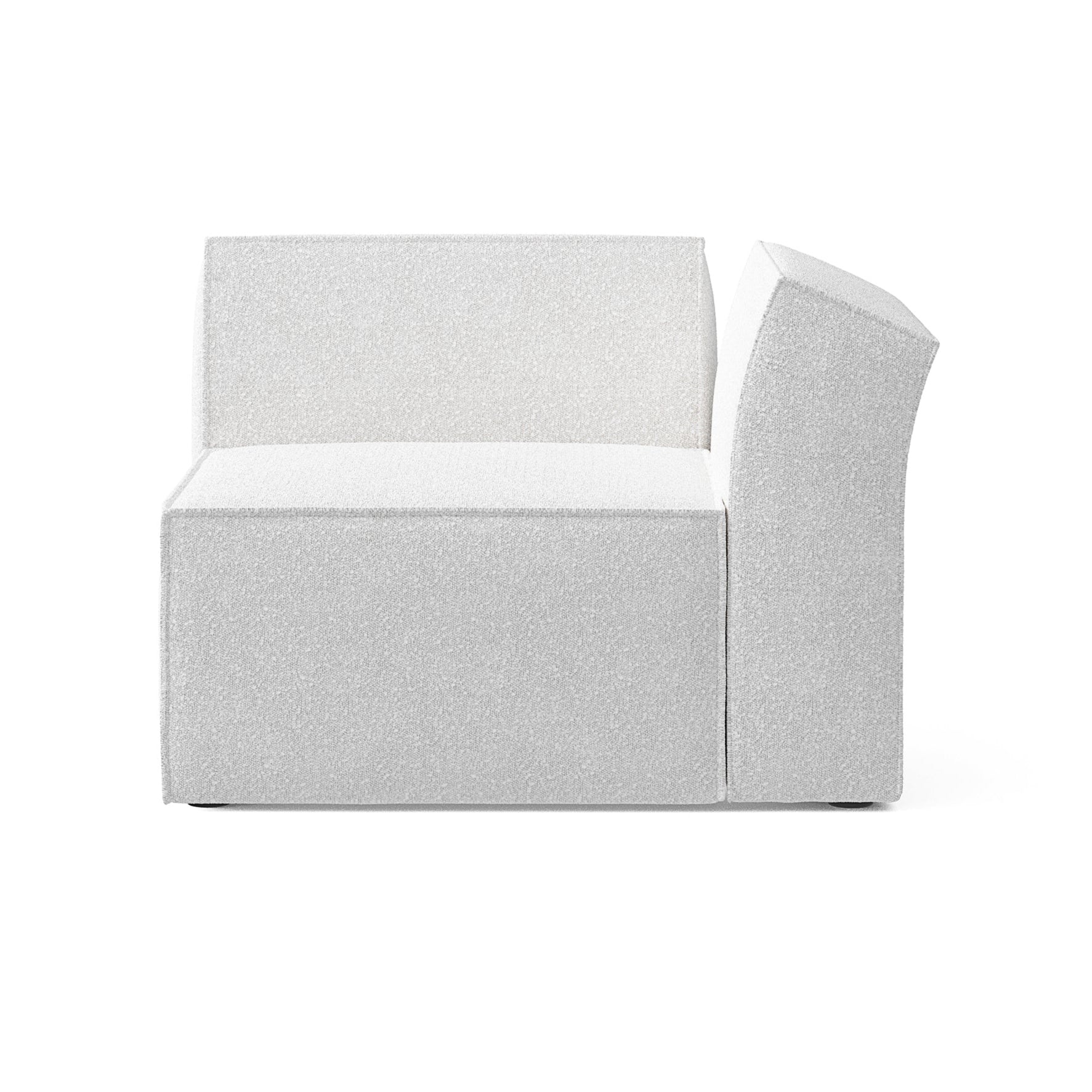 Modulsofa ANDO - rechte Modulkombination in hellgrauem Boucle