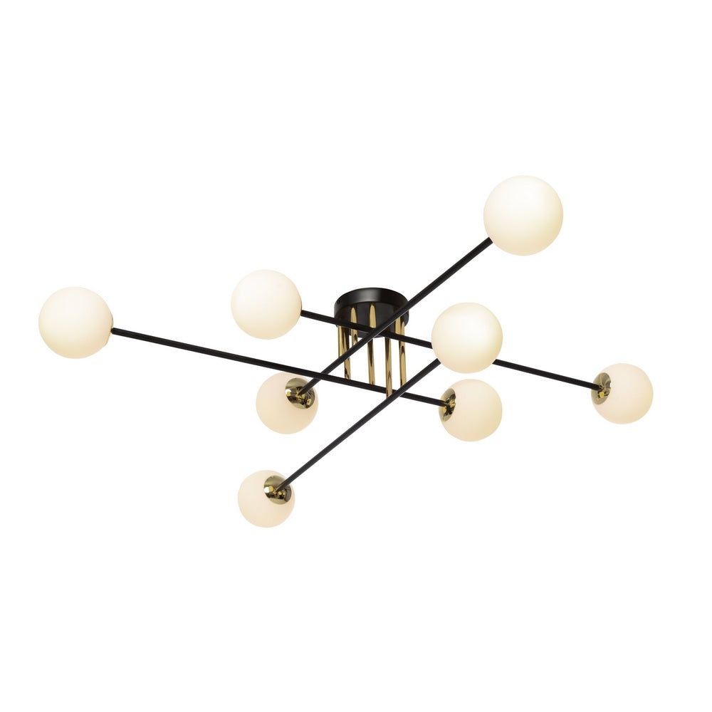 Deckenlampe ASTRA 8 schwarz mit Gold
