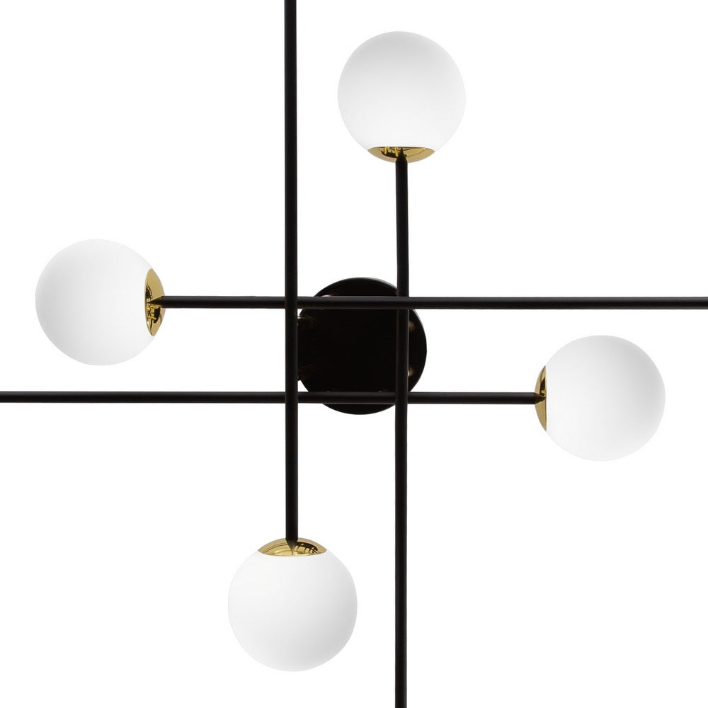 Deckenlampe ASTRA 8 schwarz mit Gold