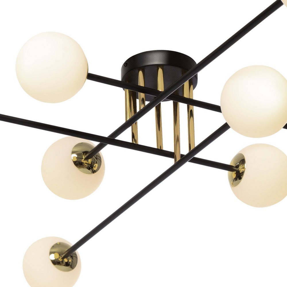 Deckenlampe ASTRA 8 schwarz mit Gold