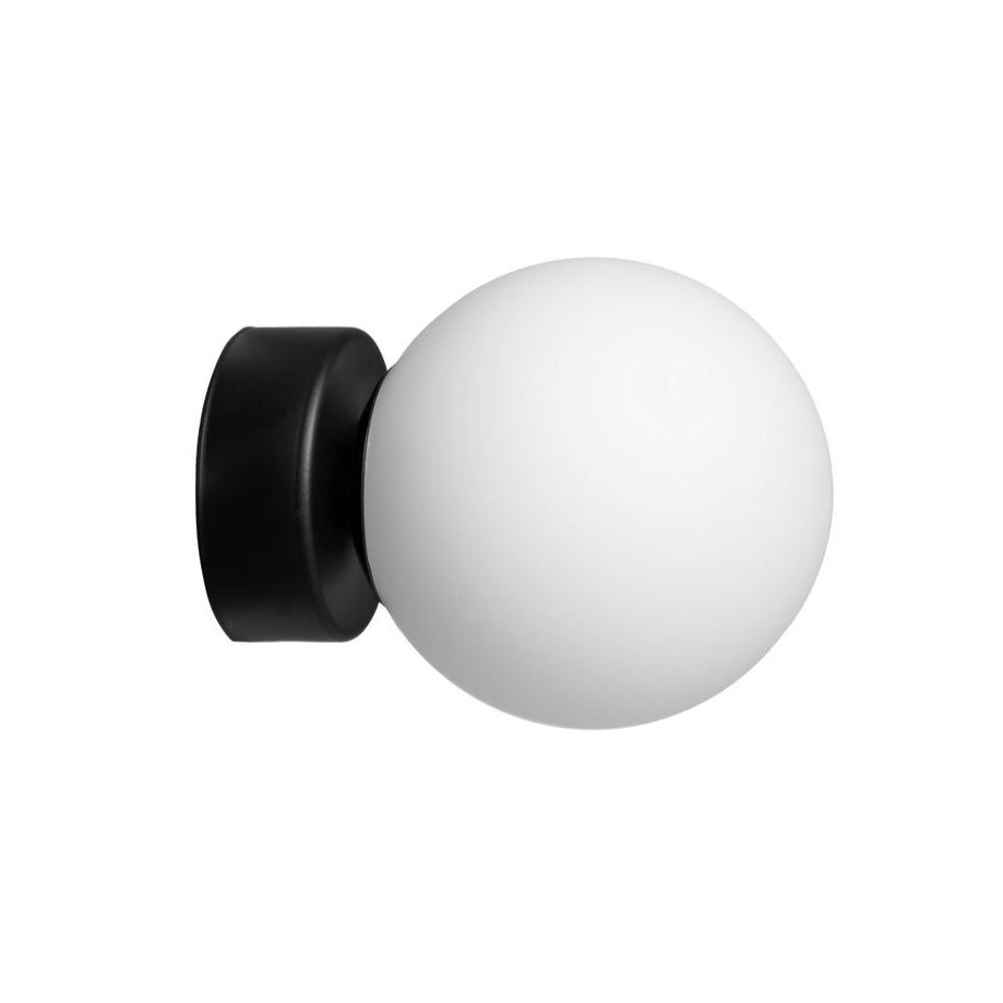 ASTRA black wall lamp with white