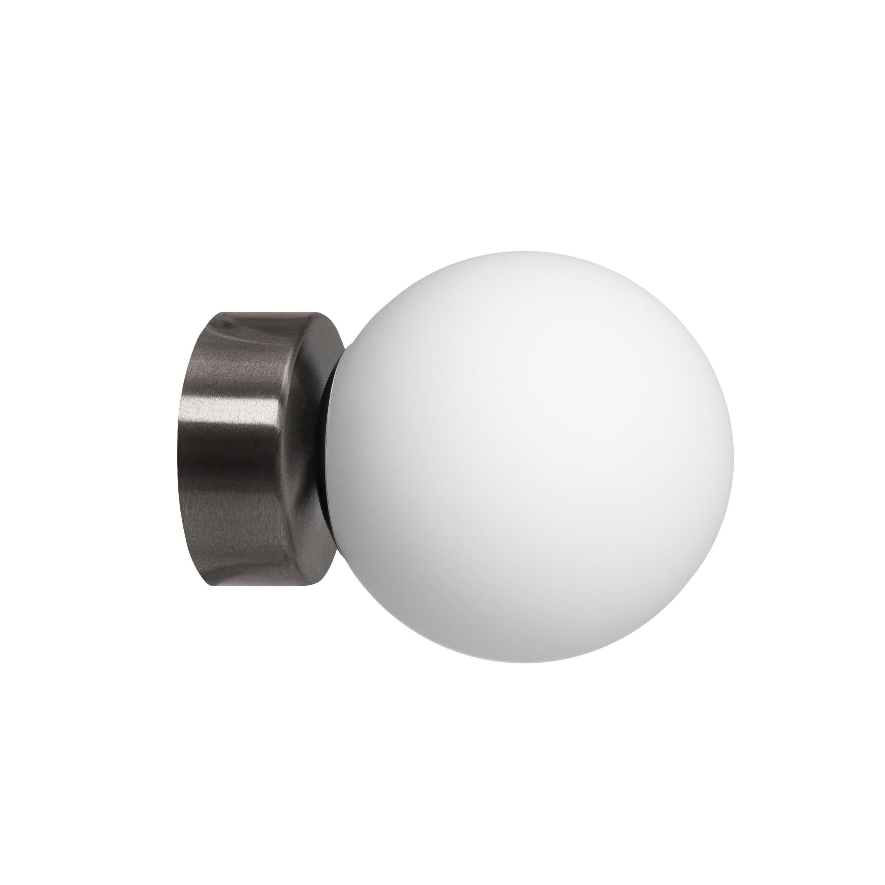 ASTRA wall lamp brushed titanium with white shade