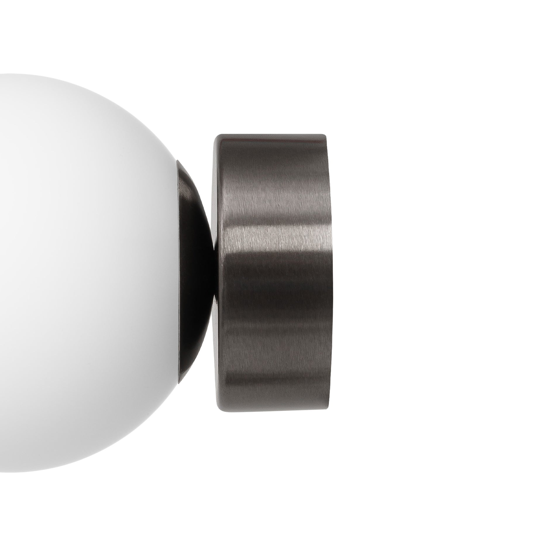 ASTRA wall lamp brushed titanium with white shade