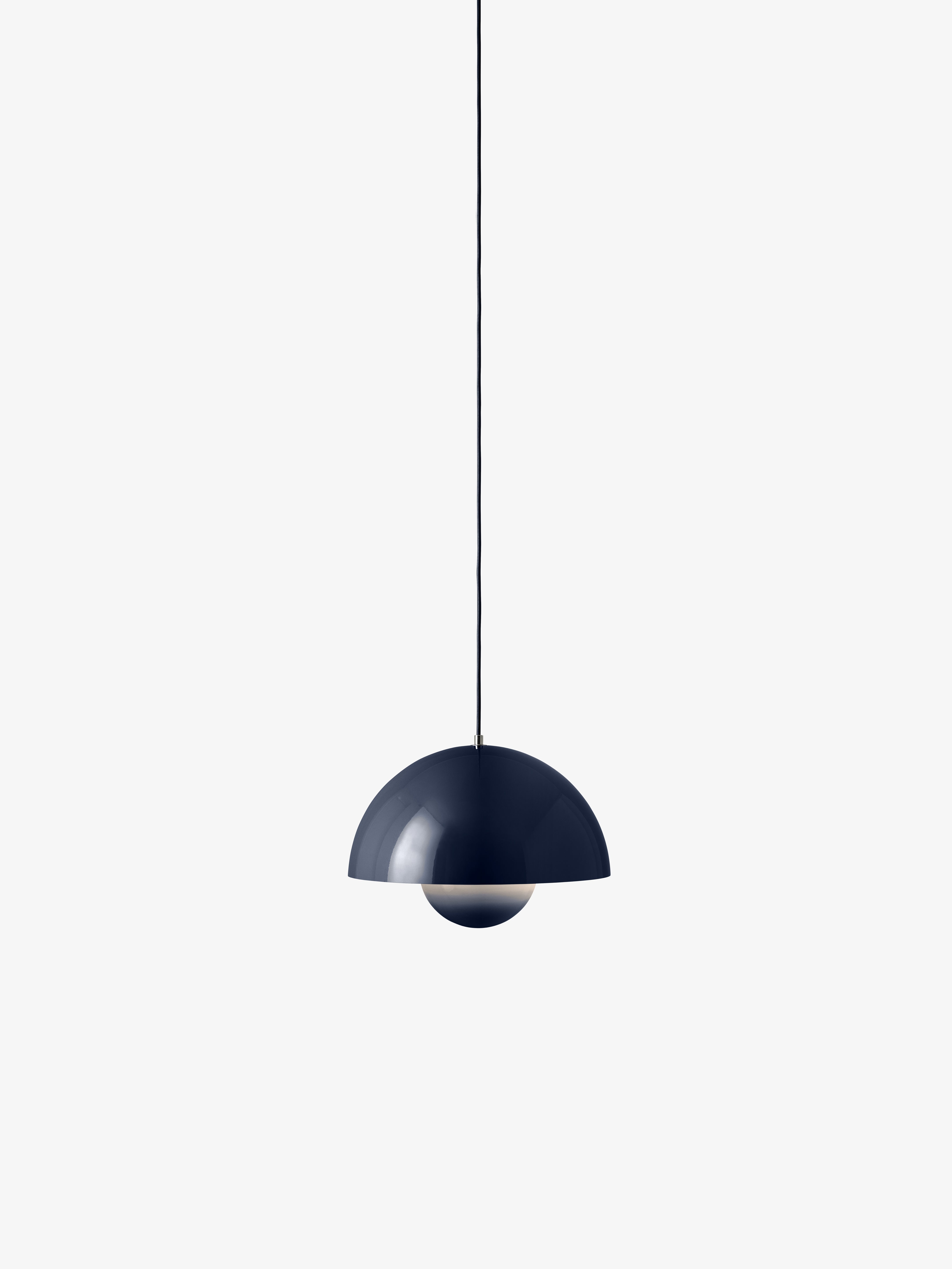 Pendelleuchte FLOWERPOT aus blauem Stahl