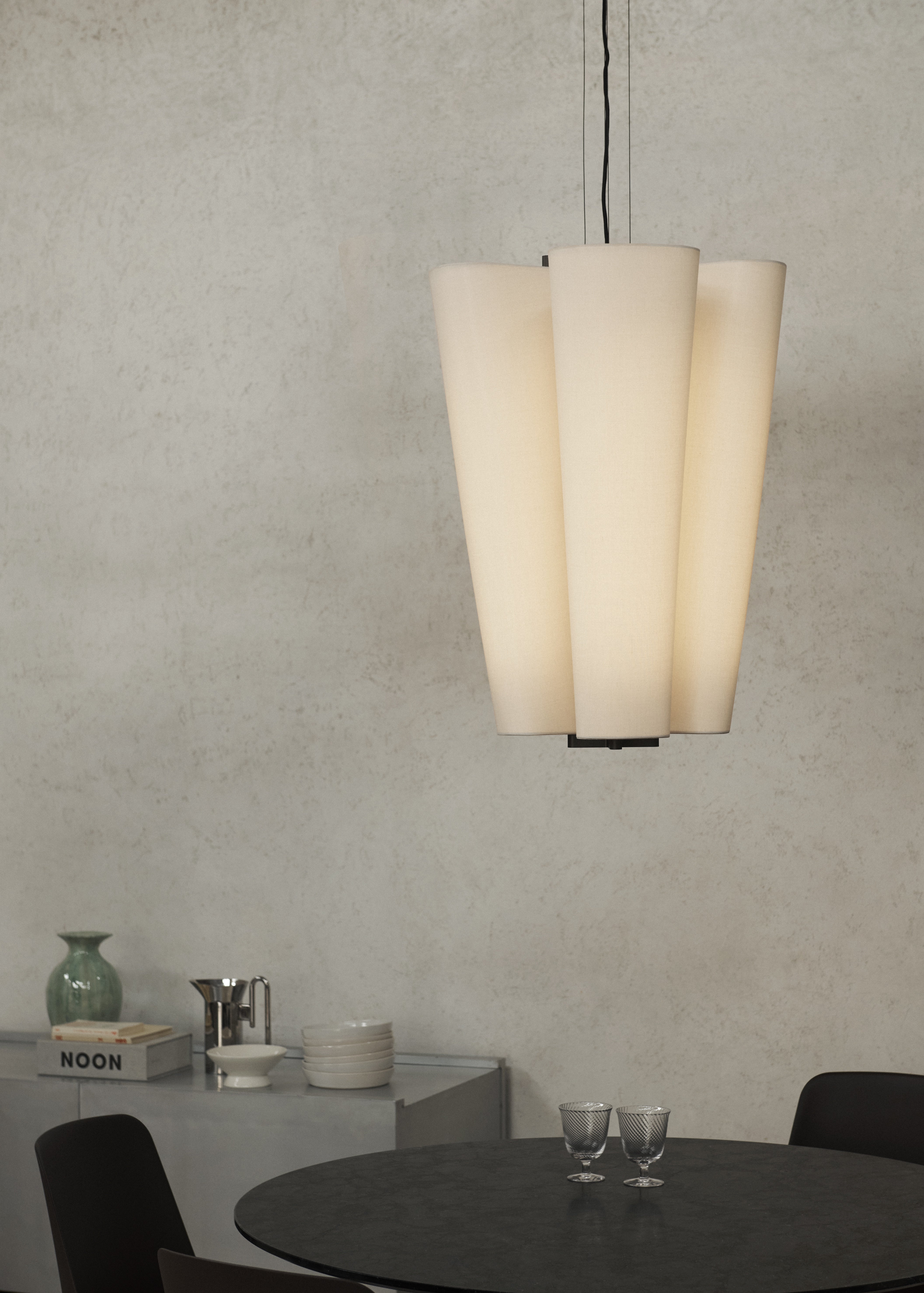 Pendelleuchte BELLA beige mit brauner Ausführung