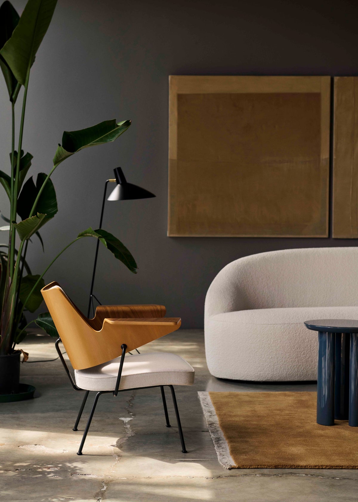 3-Sitzer Sofa MARGAS LC4 gepolstert