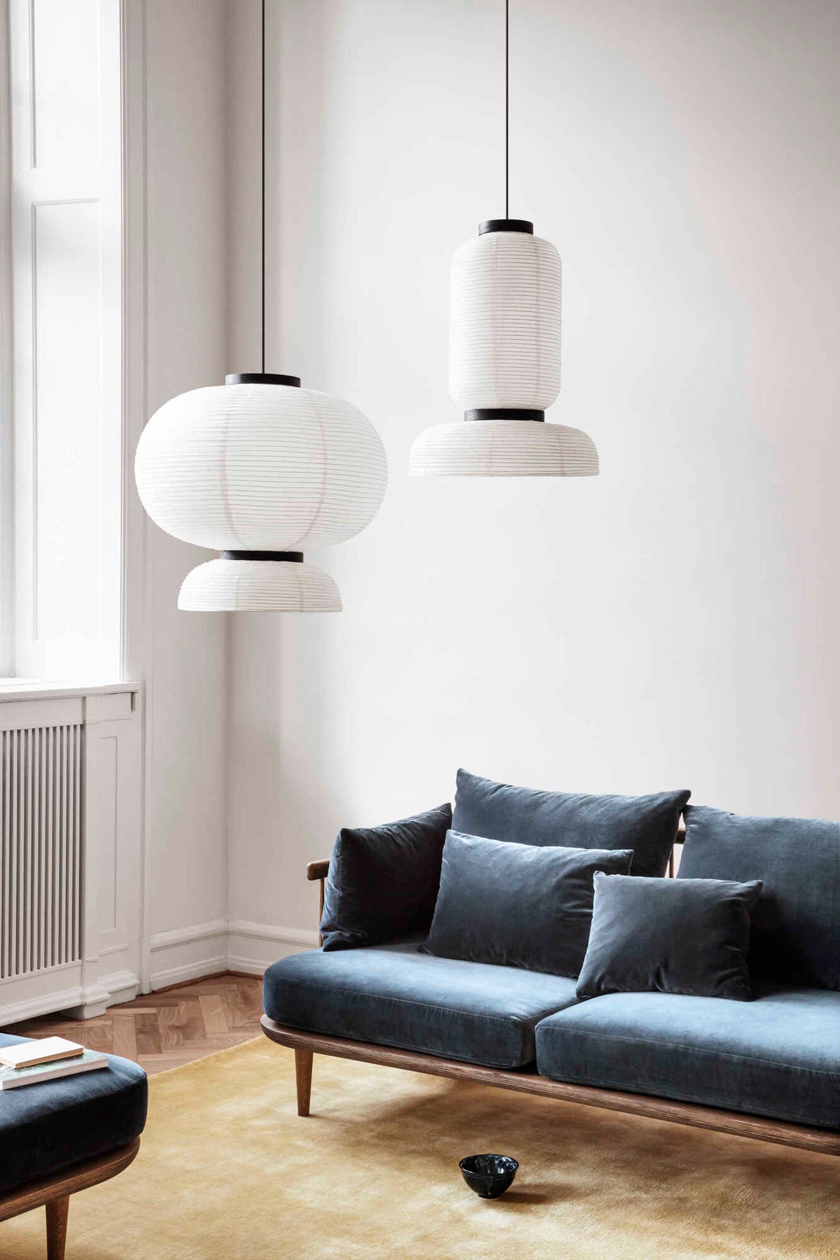 Zweisitzer-Sofa FLY SC2 gepolstert mit Eichenbasis