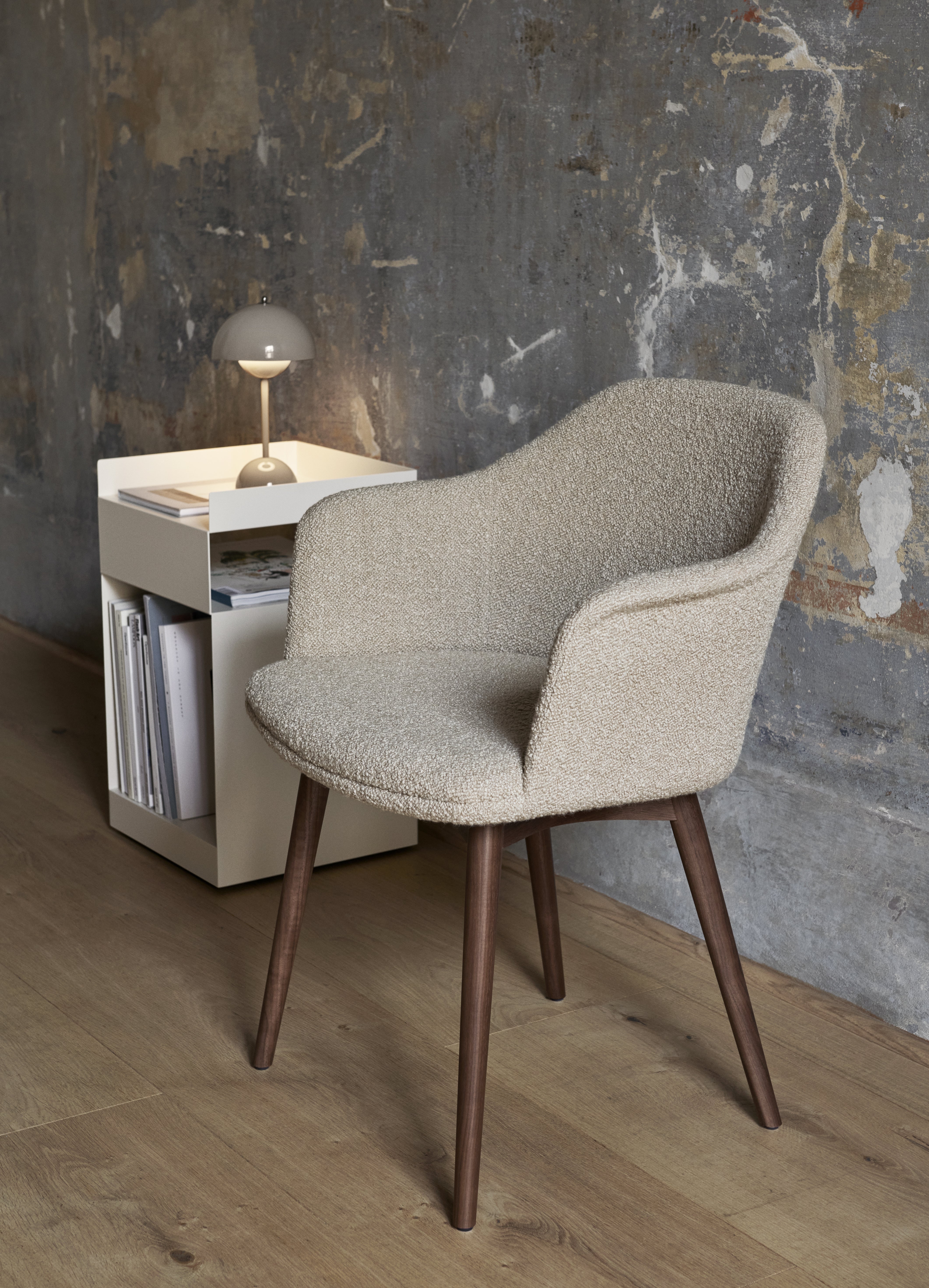 Tragbare Lampe FLOWERPOT VP9 in grau-beige