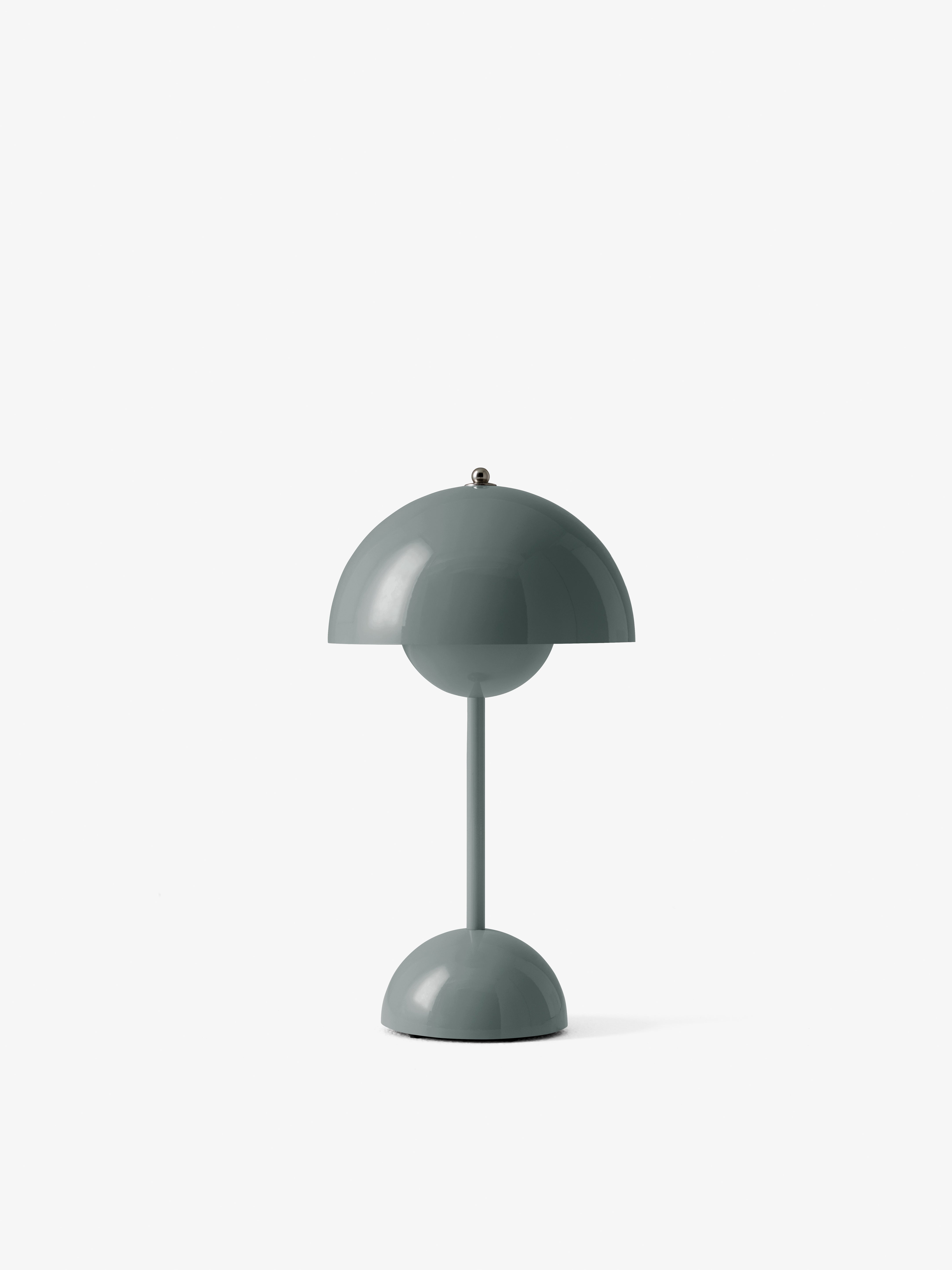 Tragbare Lampe FLOWERPOT VP9 in Grau-Blau