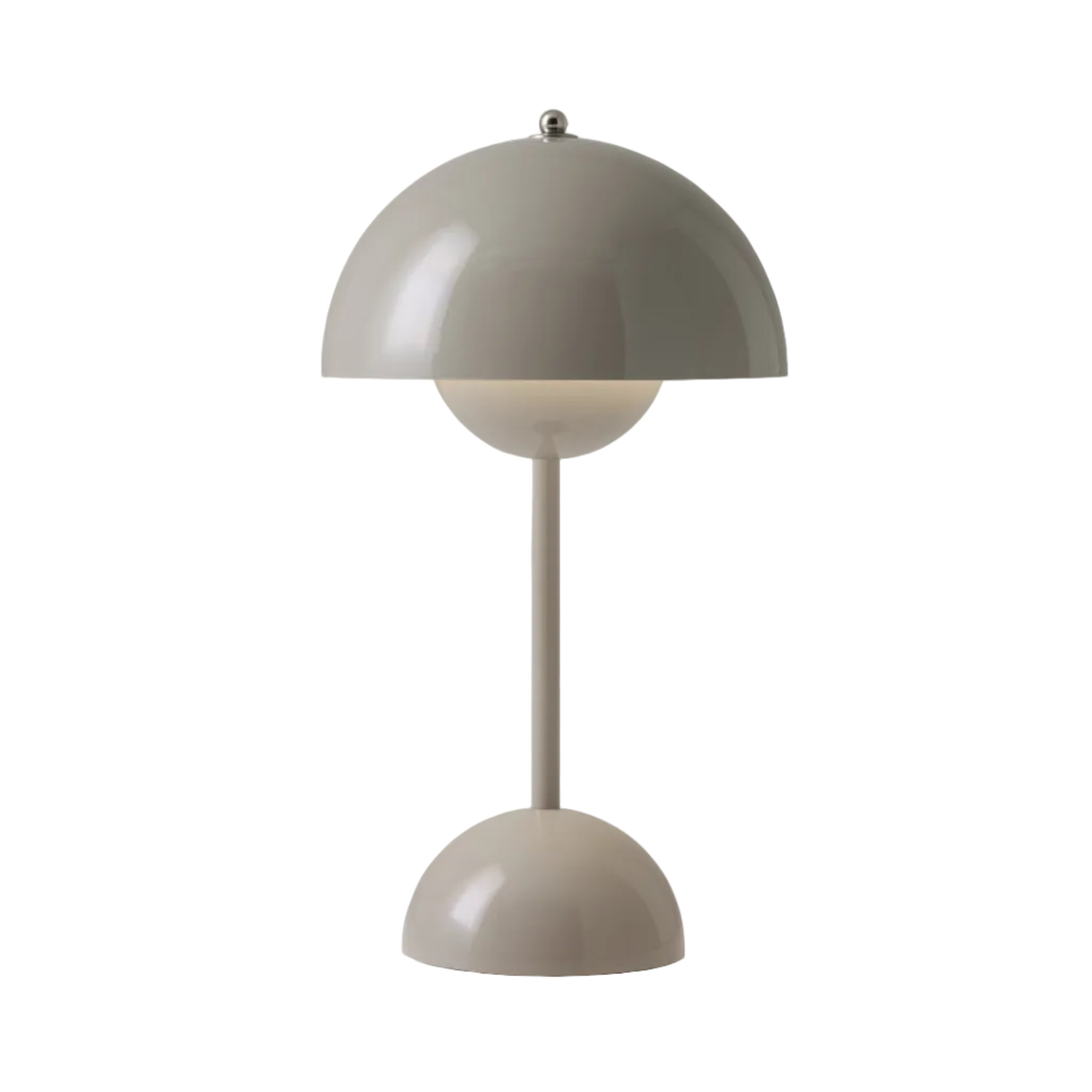 Tragbare Lampe FLOWERPOT VP9 in grau-beige