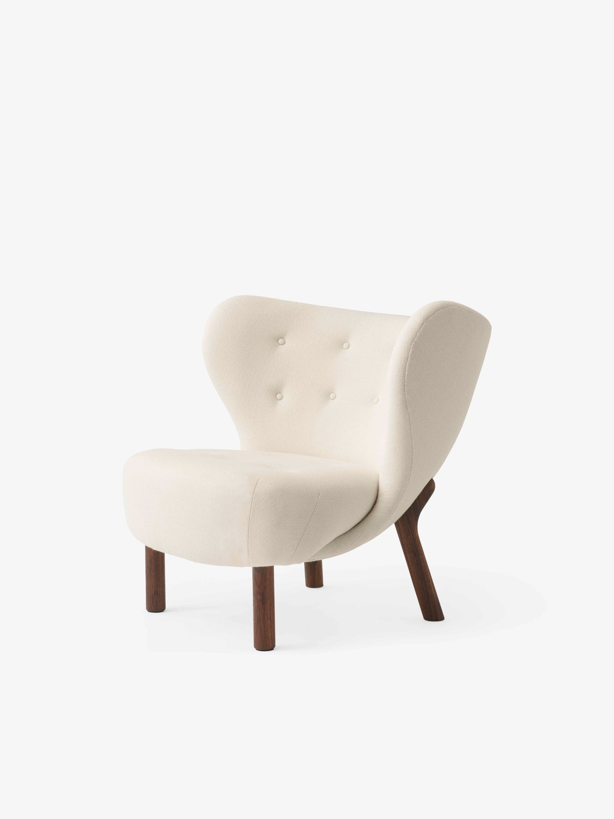 Sessel LITTLE PETRA VB1 gepolstert mit Nussbaumfuß