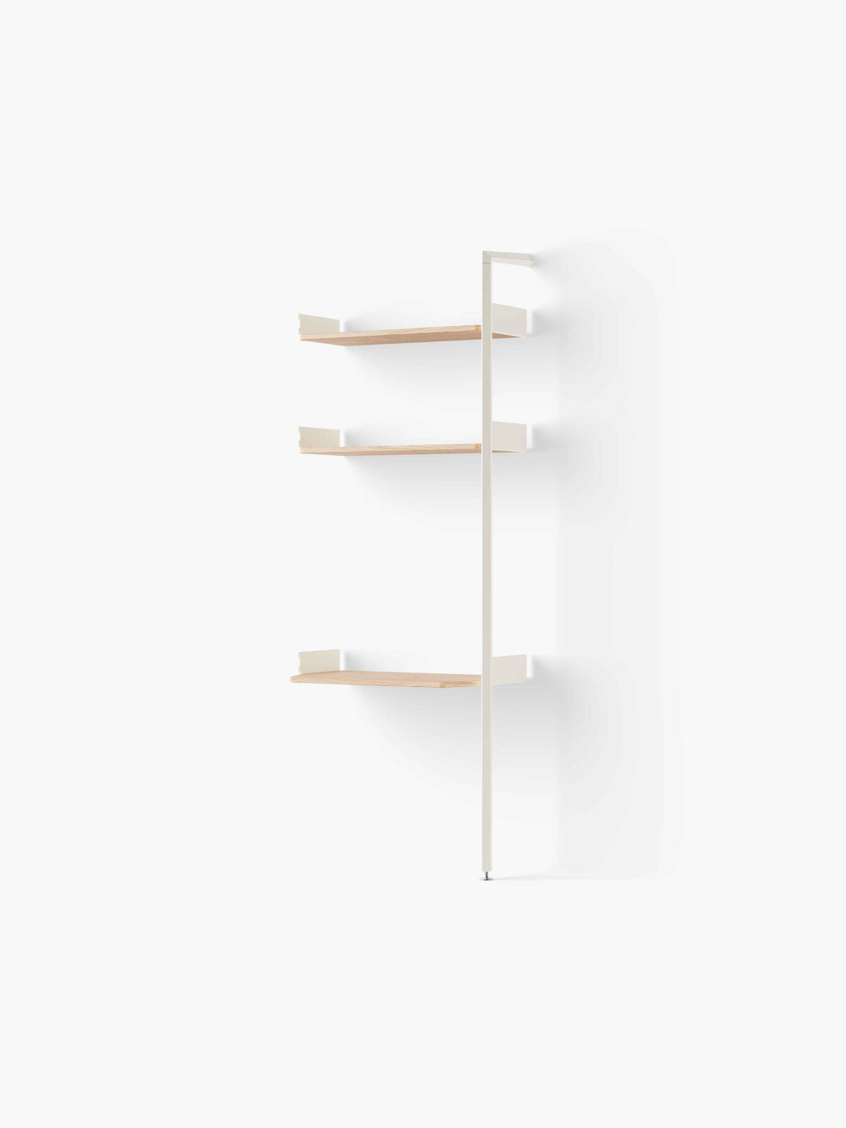 Modularregal ROMBE in Alabaster mit Eichenholz