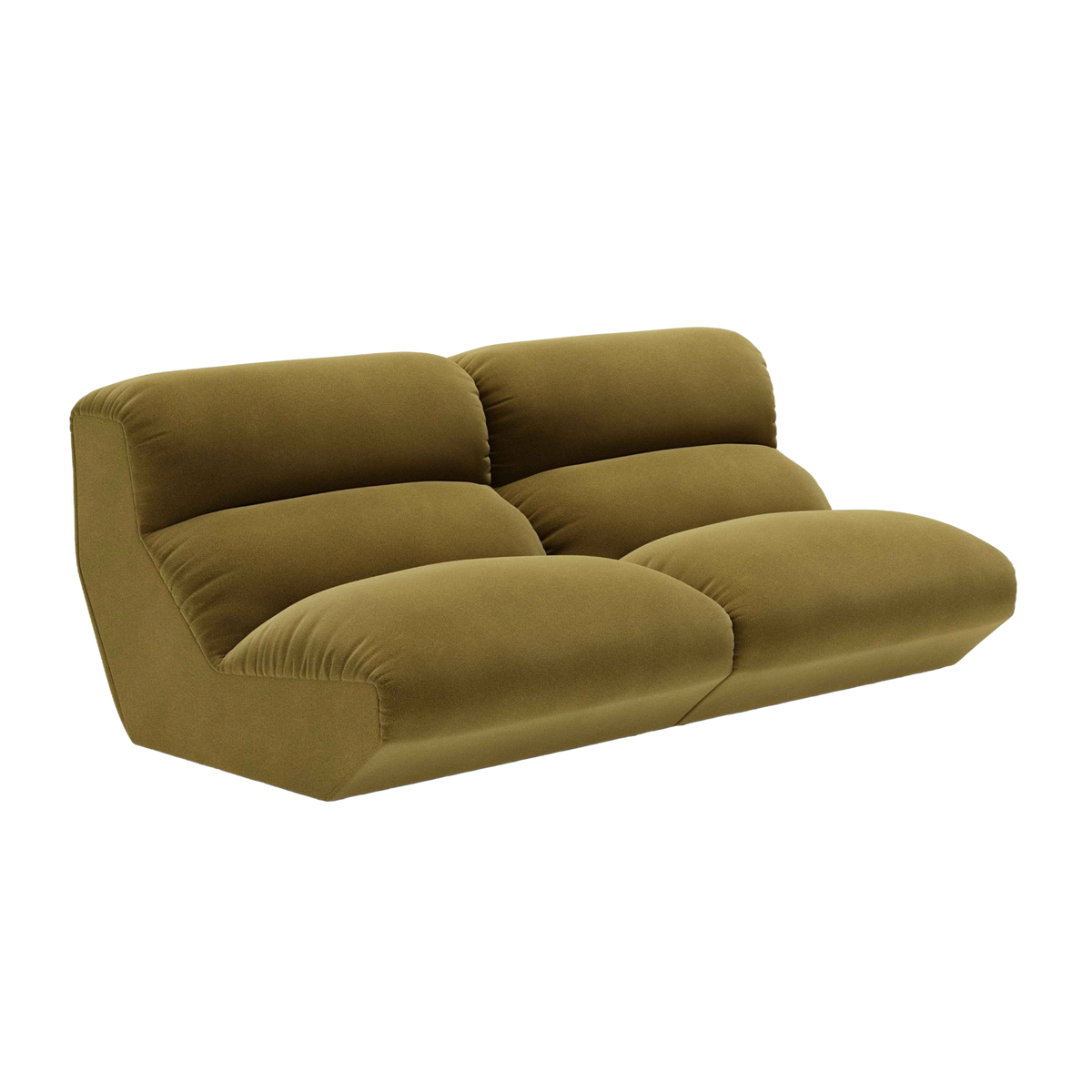 Modulares 3-Sitzer Sofa HI LO olivgrün