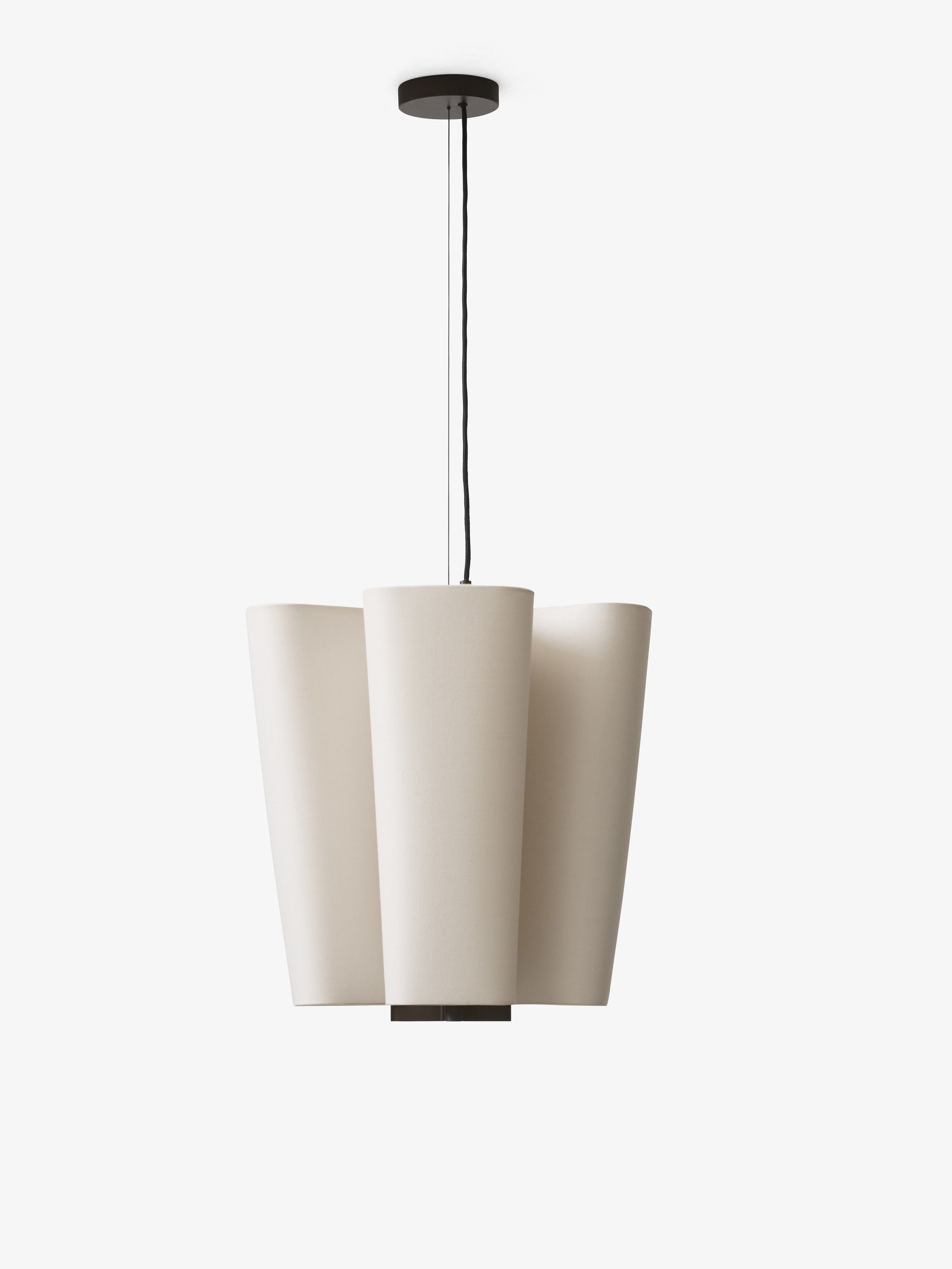 Pendelleuchte BELLA beige mit brauner Ausführung