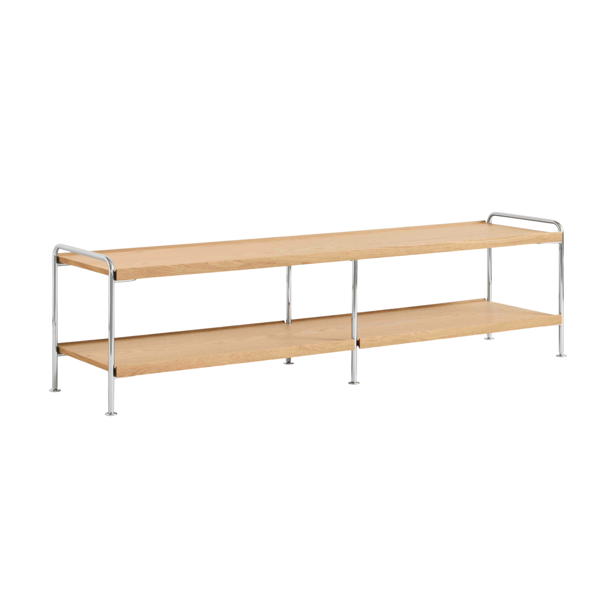 TV-Schrank ALIMA NDS4 verchromt mit Eichenholz
