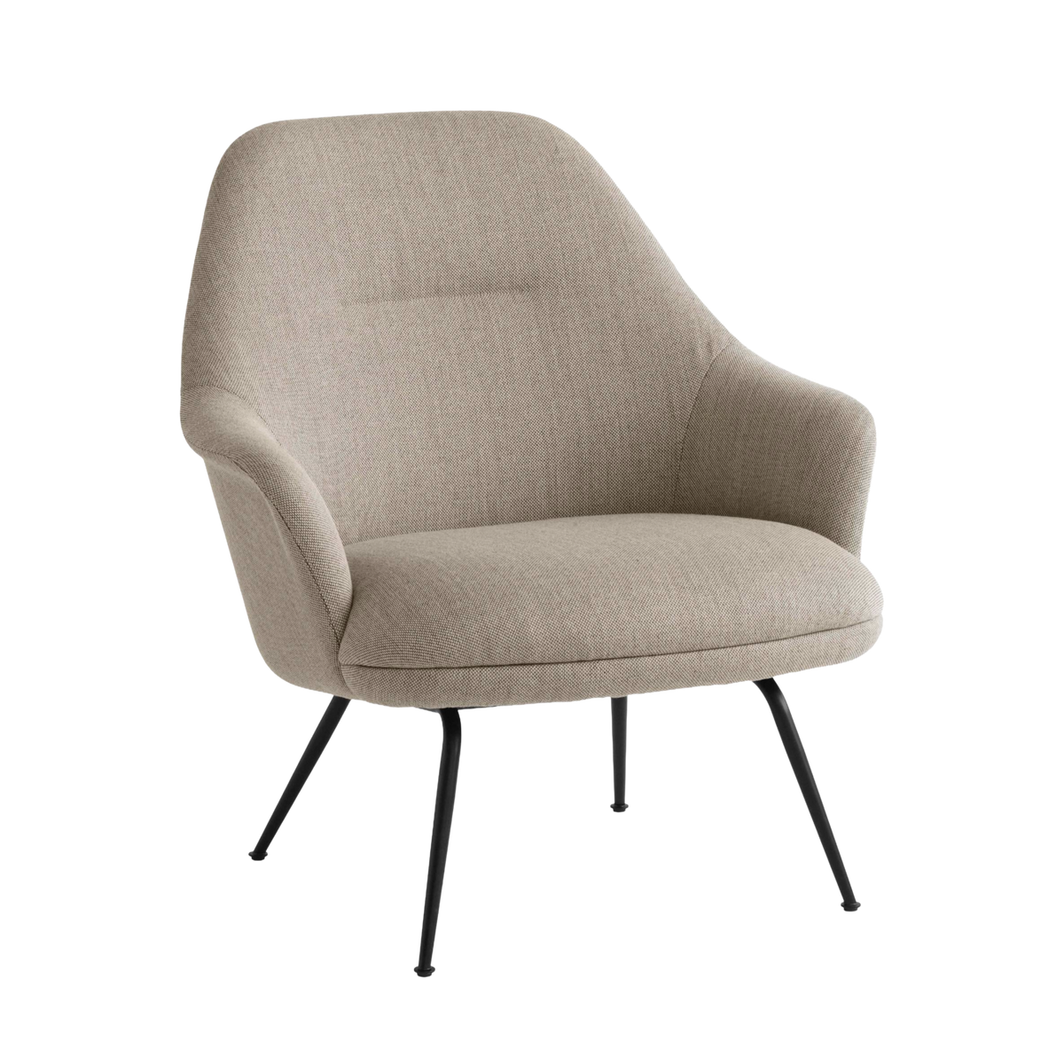 Sessel RELY HW140 gepolstert mit schwarzem Gestell