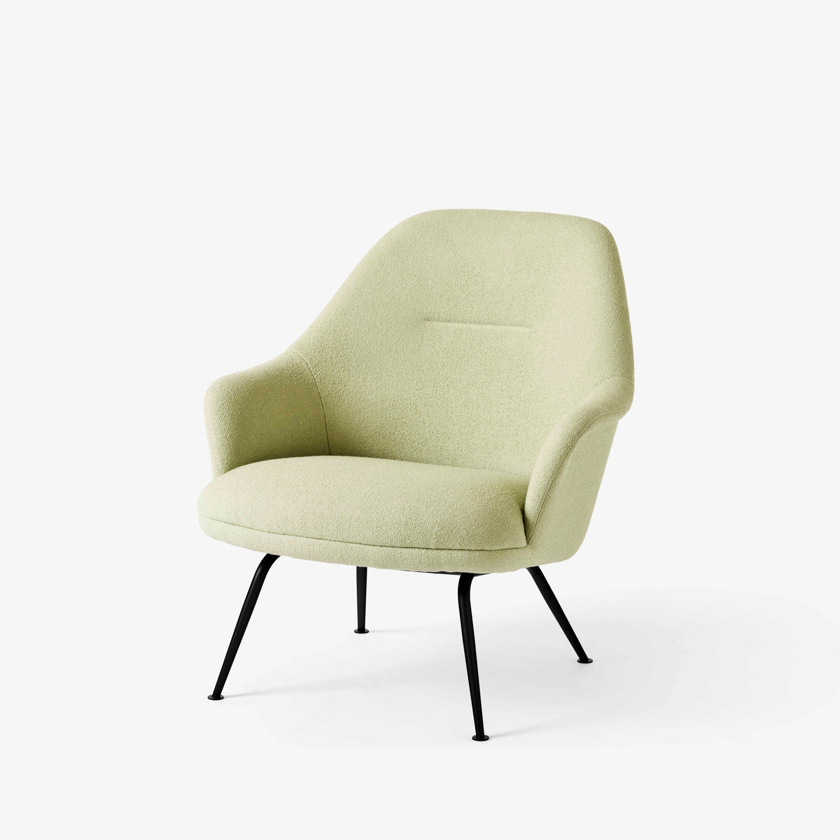 Sessel RELY HW140 gepolstert mit schwarzem Gestell
