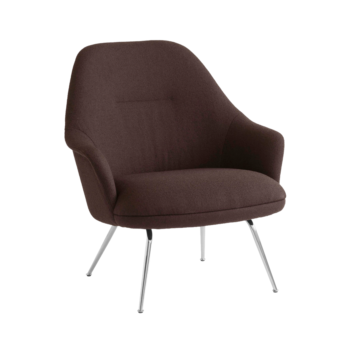 Sessel RELY HW140 gepolstert mit verchromtem Gestell