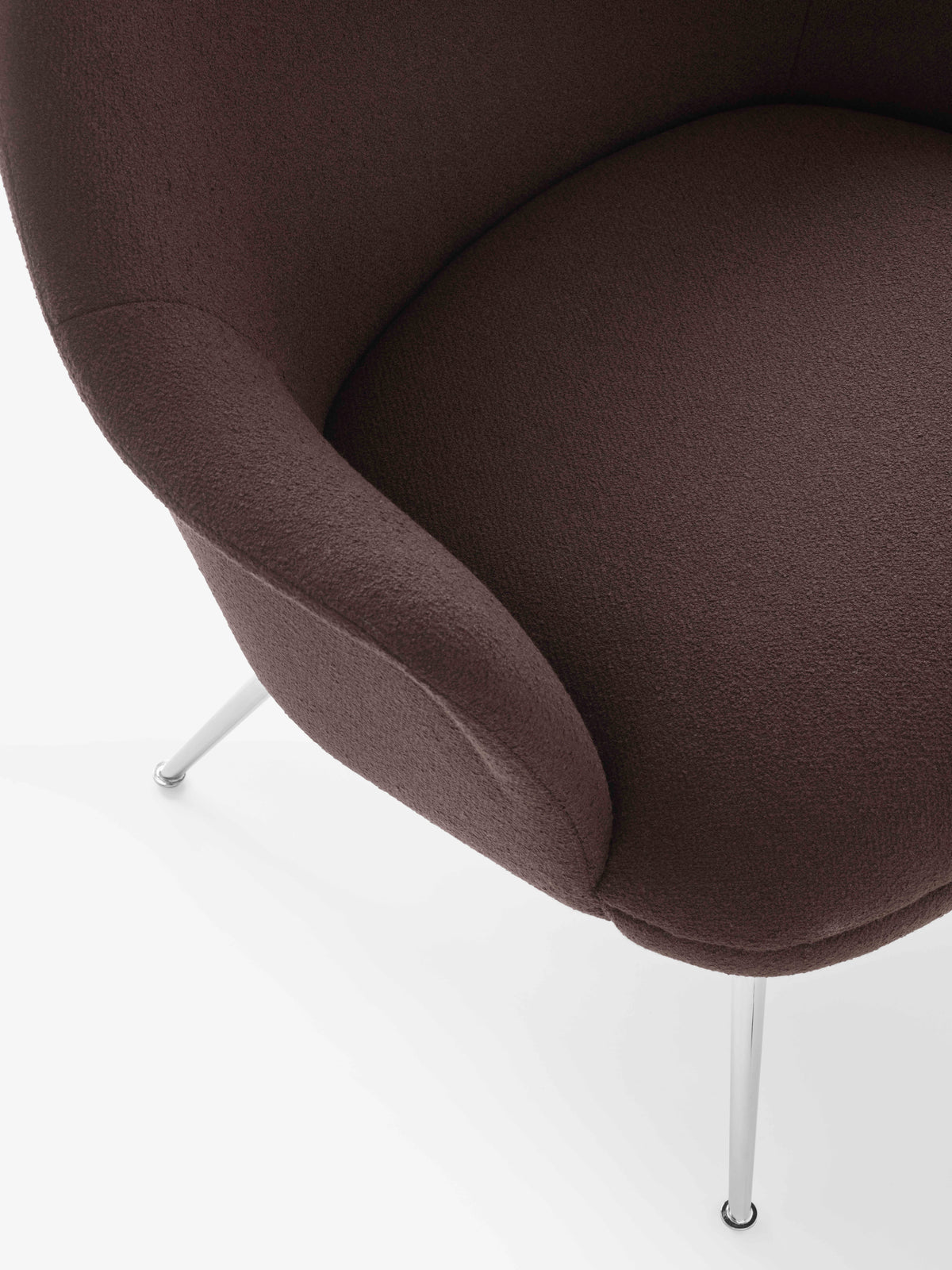 Sessel RELY HW140 gepolstert mit verchromtem Gestell