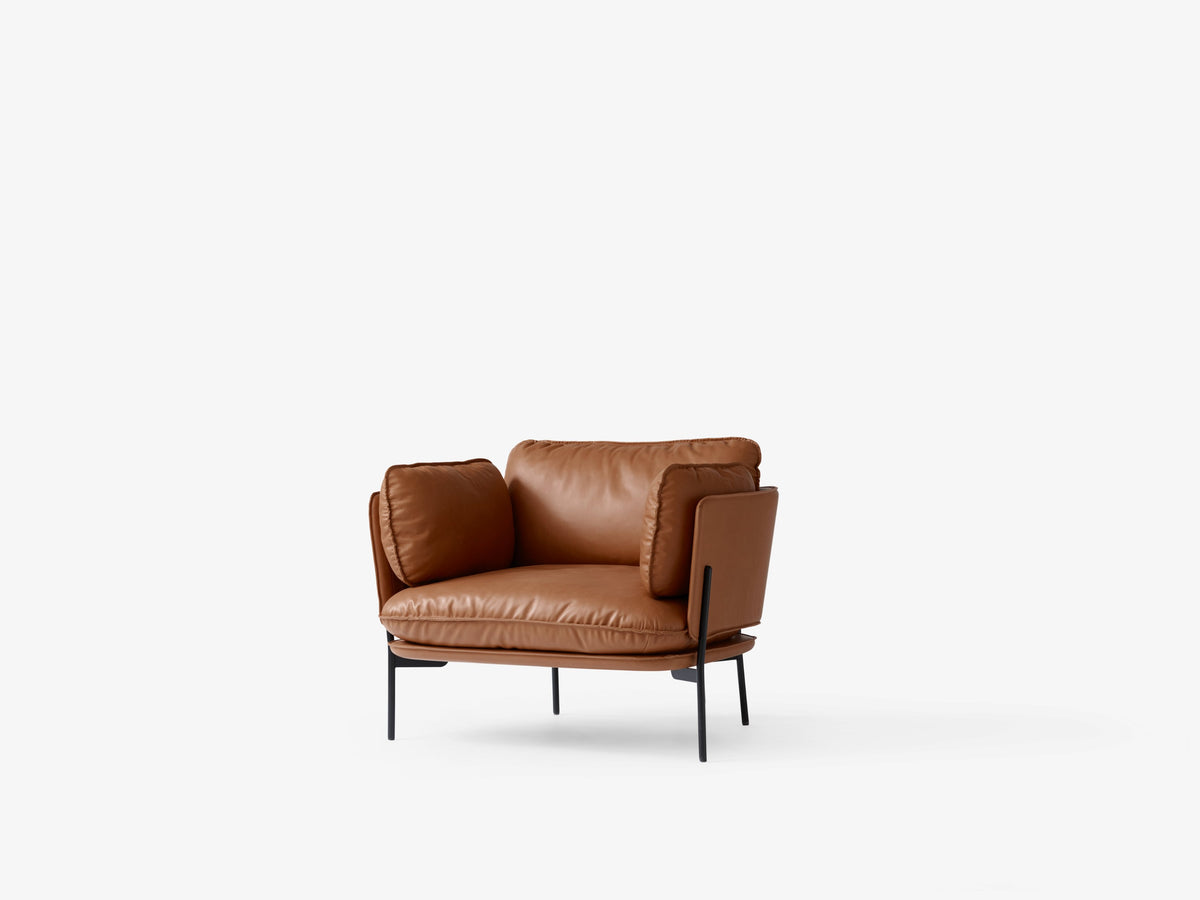 Sessel CLOUD LN1 gepolstert mit schwarzem Gestell