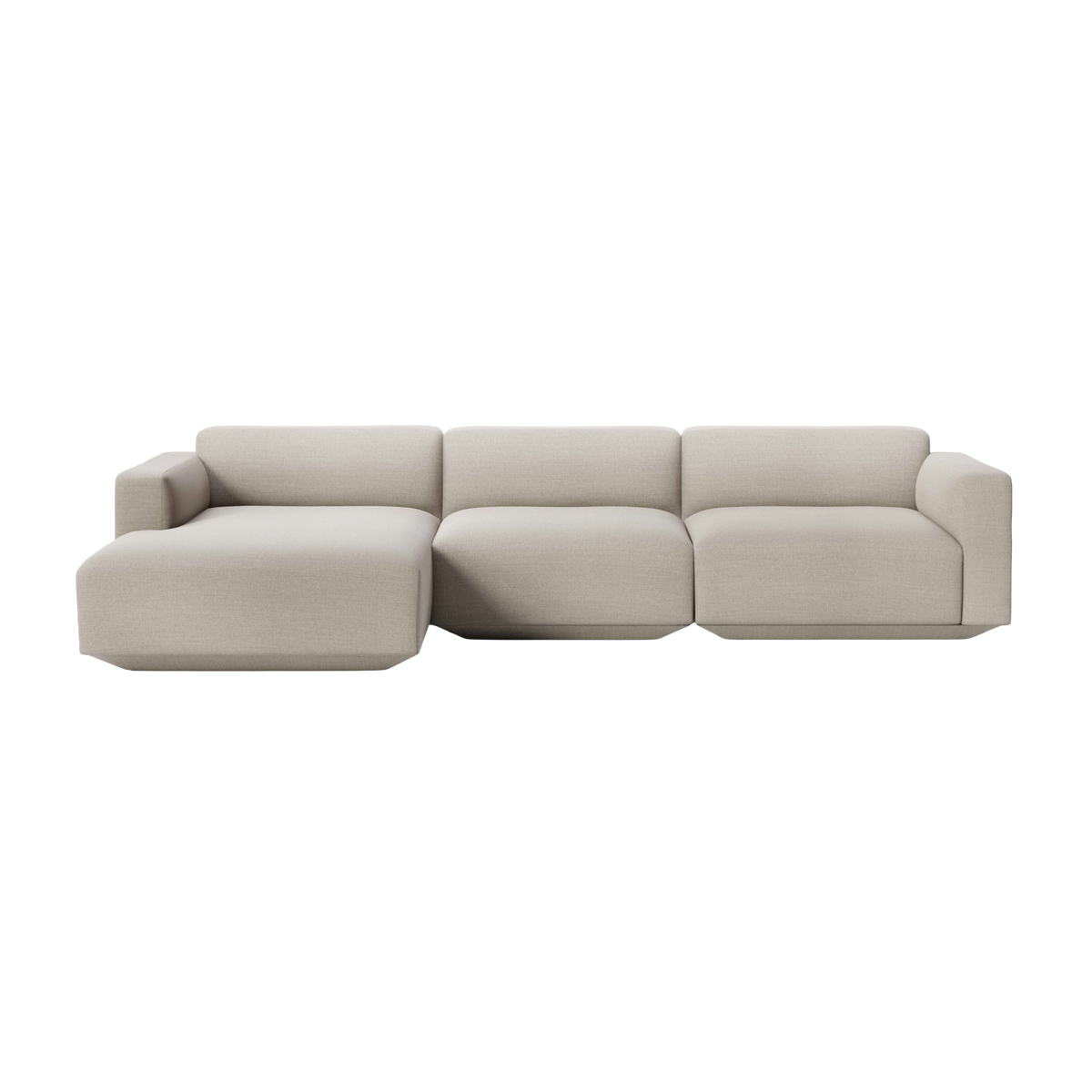 Modularer Ecksofa links für 4 Personen DEVELIUS cremefarben