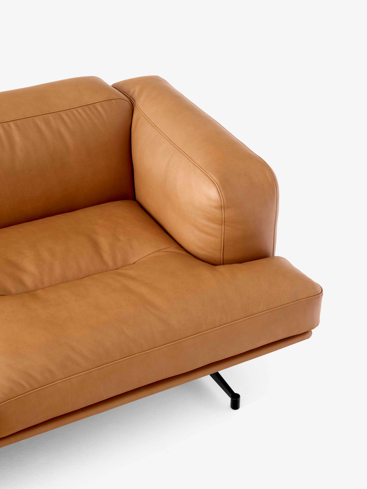 Zweisitzer-Sofa INLAND AV22 gepolstert mit schwarzem Gestell