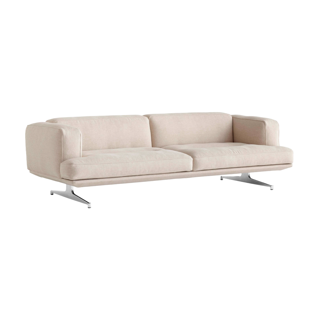 Sofa für 3 Personen INLAND AV23 gepolstert mit Aluminiumgestell
