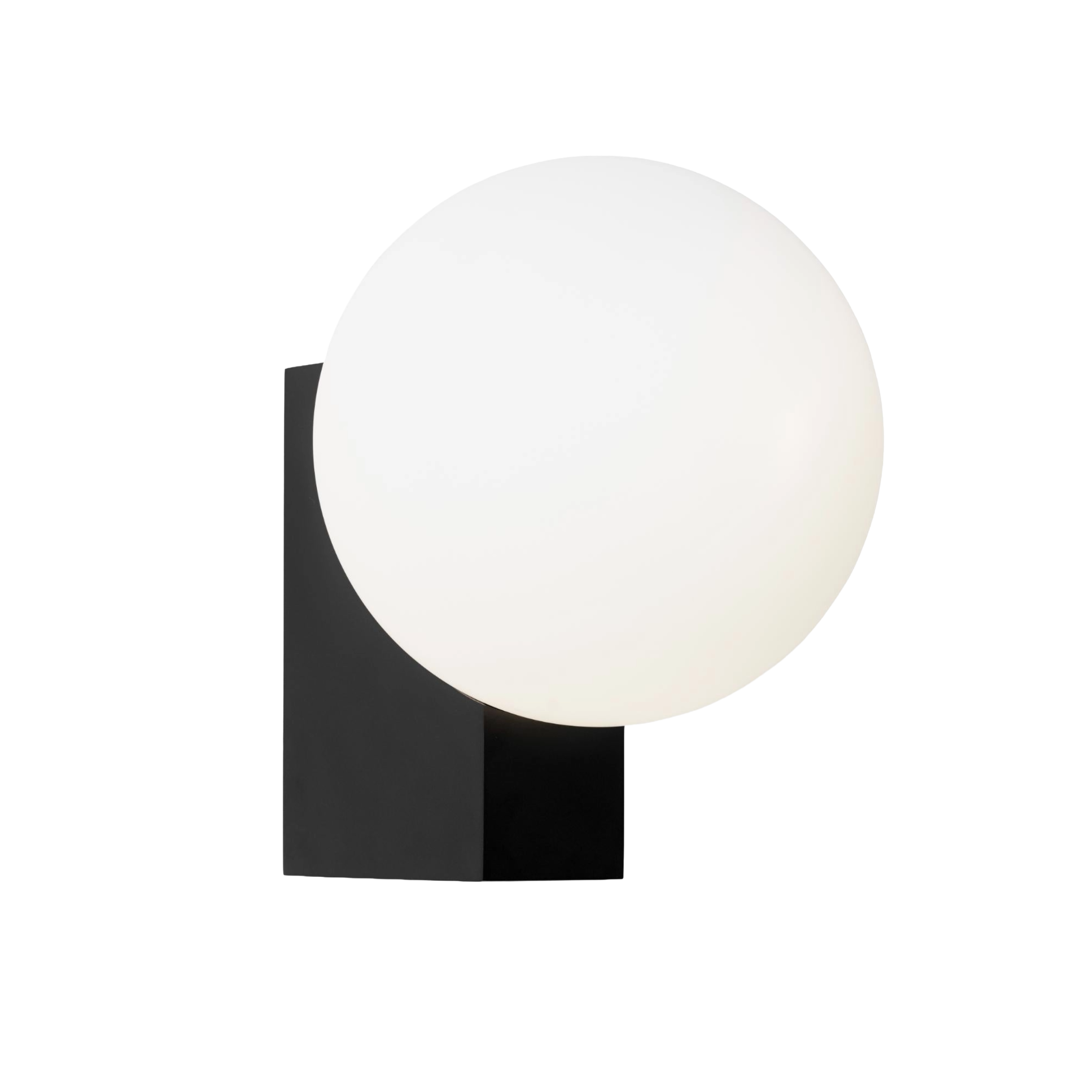 Wandlampe JOURNEY SH2 mit gläsernem Schirm und schwarzem Sockel