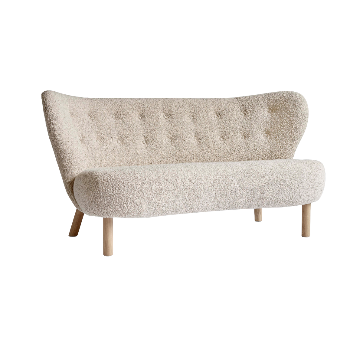 Zweisitzer-Sofa LITTLE PETRA VB2 mit Eichenholzgestell