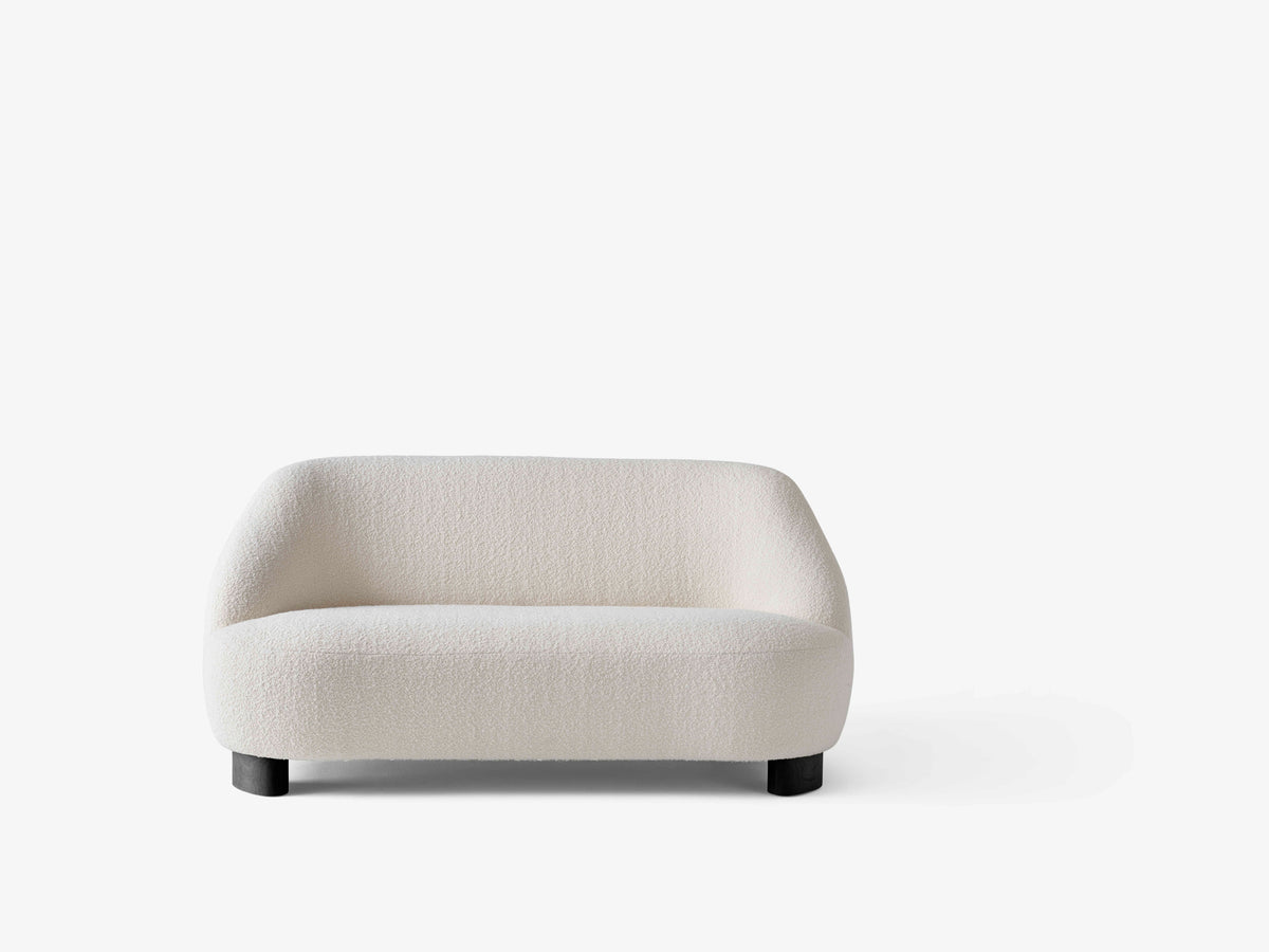 Zweisitzer-Sofa MARGAS LC3 mit schwarzem Eichenfuß