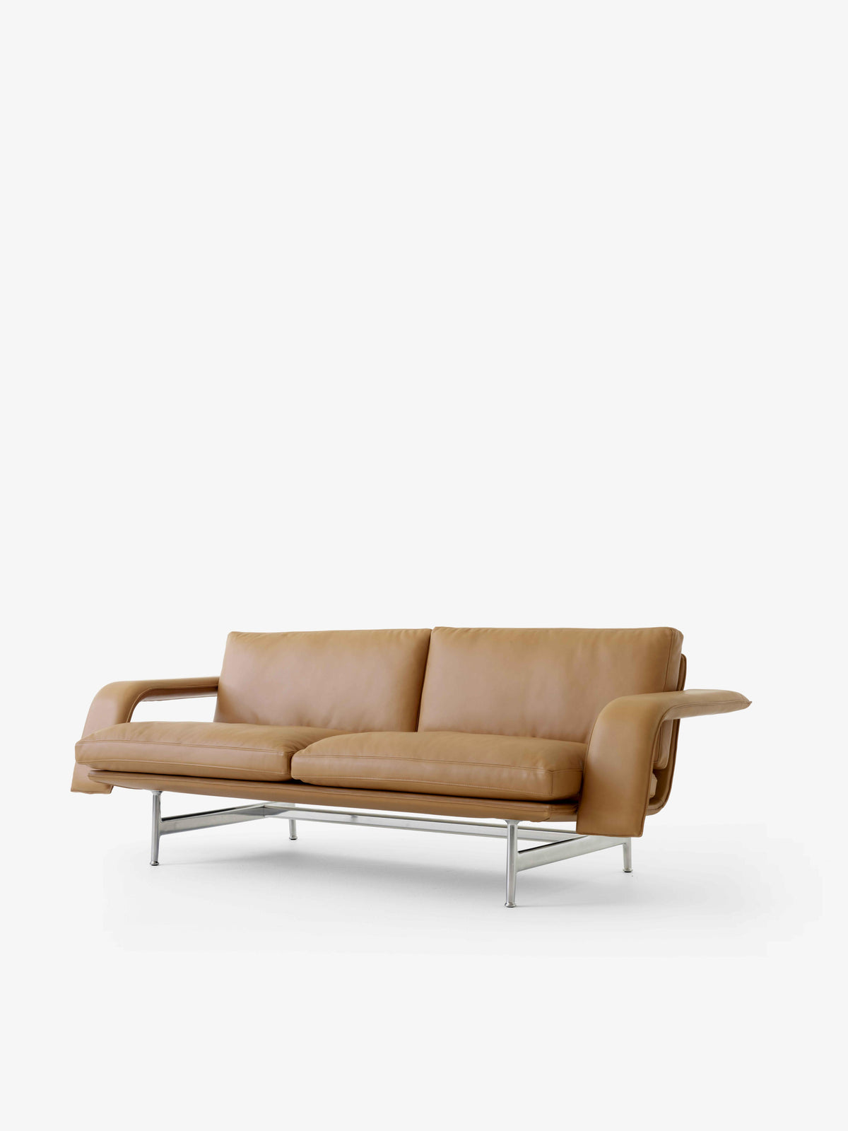 2-Sitzer Sofa MEANTIME AV30 mit gepolstertem Bezug und Aluminiumgestell