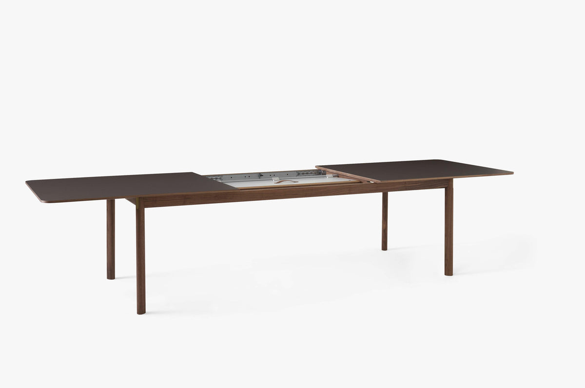 Ausziehbarer Tisch PATCH mit beigem Laminatplatte und Eichenbasis