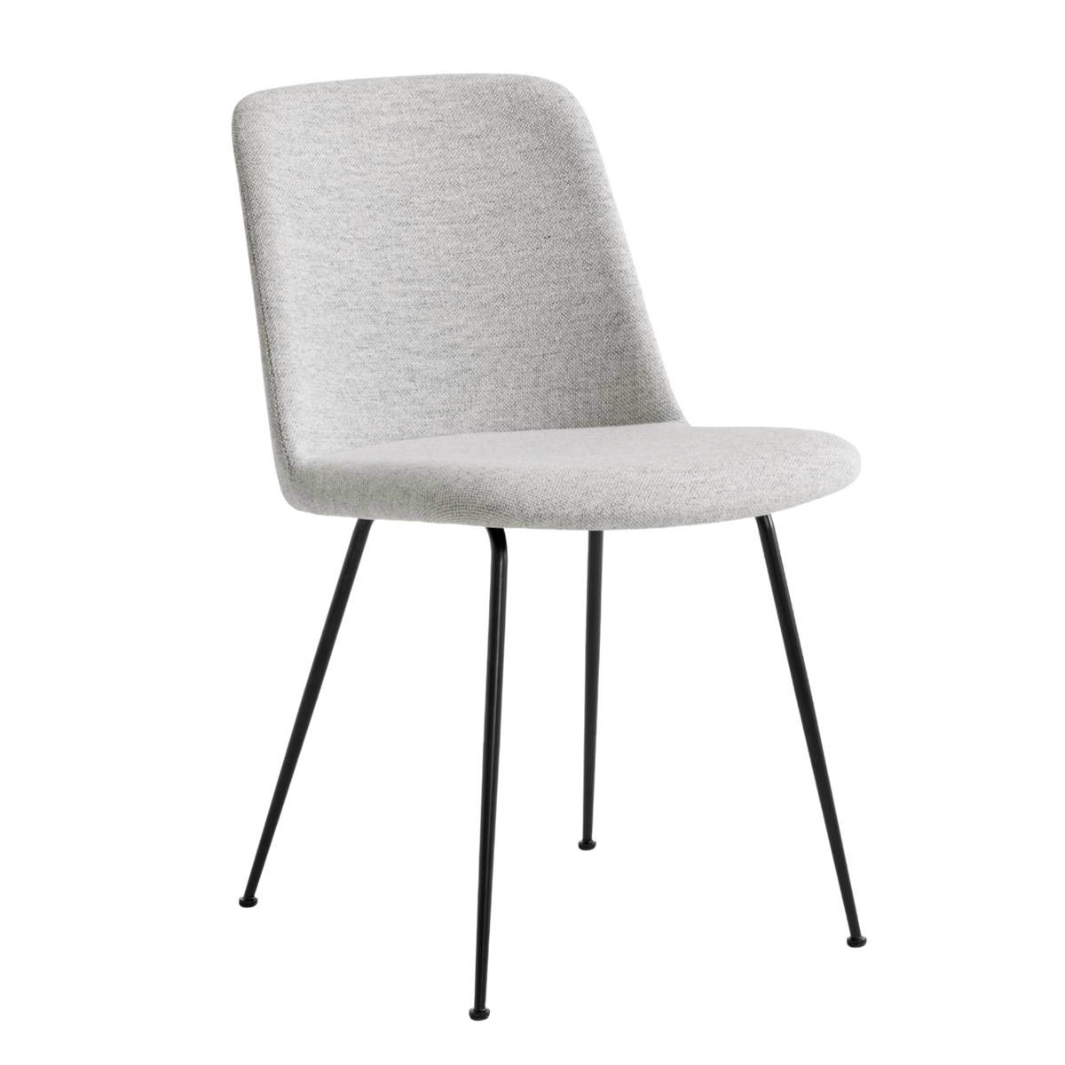 Stuhl RELY HW8 gepolstert mit schwarzem Gestell
